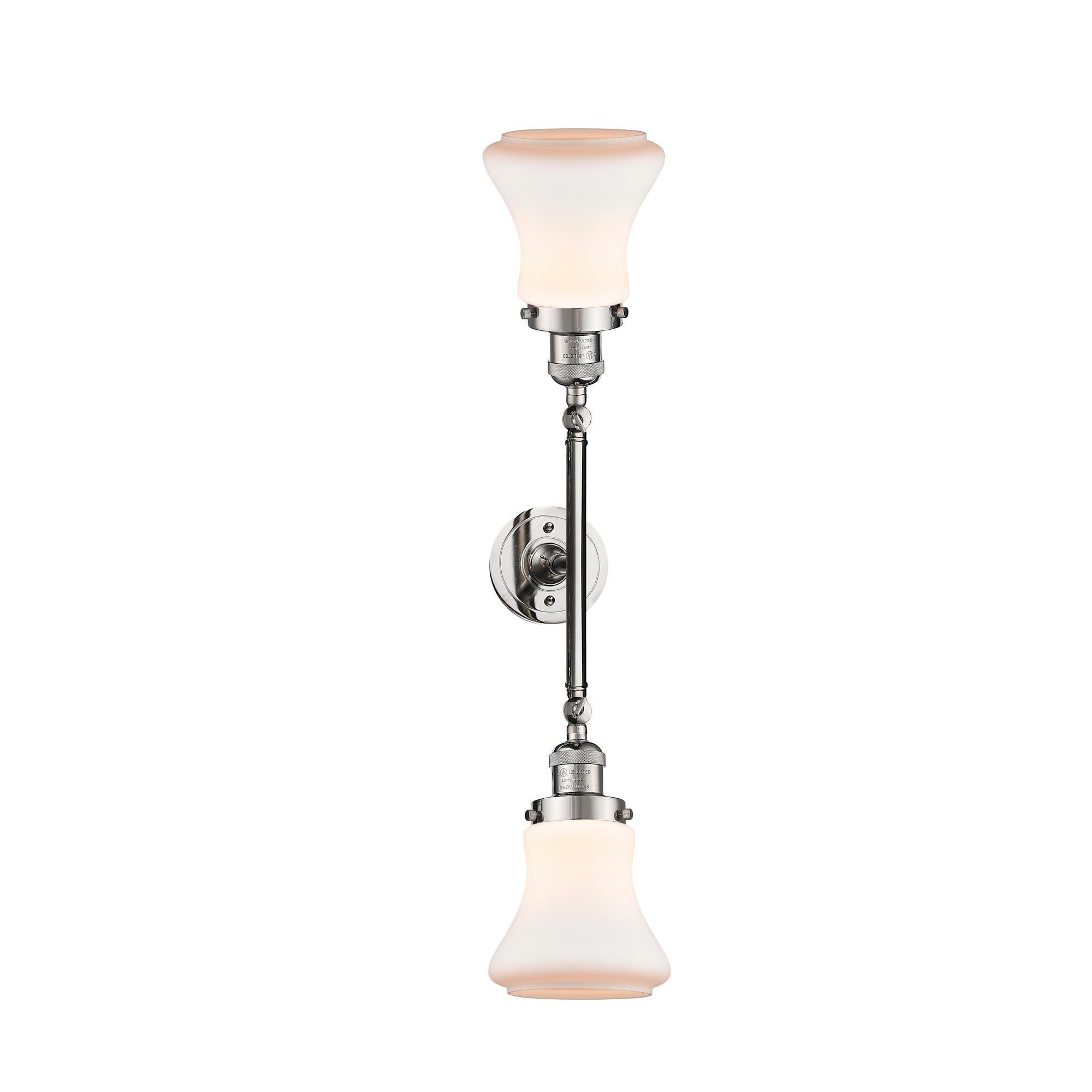 Innovations 208-PC-G191 2-Light Bathroom Vanity Light Fixture in Polished Chrome - Perfect for Modern Bathroom & Powder Room Lighting
