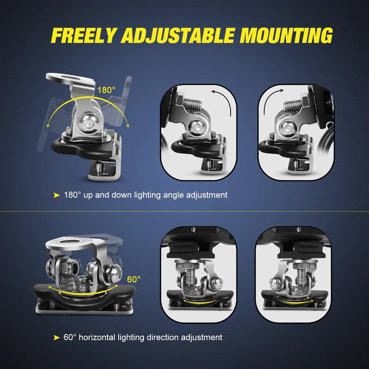 Universal Adjustable Pillar Hood Clamp Holder Mount Bracket (Pair) - Heavy Duty Car Hood Support for Jeep, Truck & SUV - Perfect for Off-Roading & Auto Repair Shops