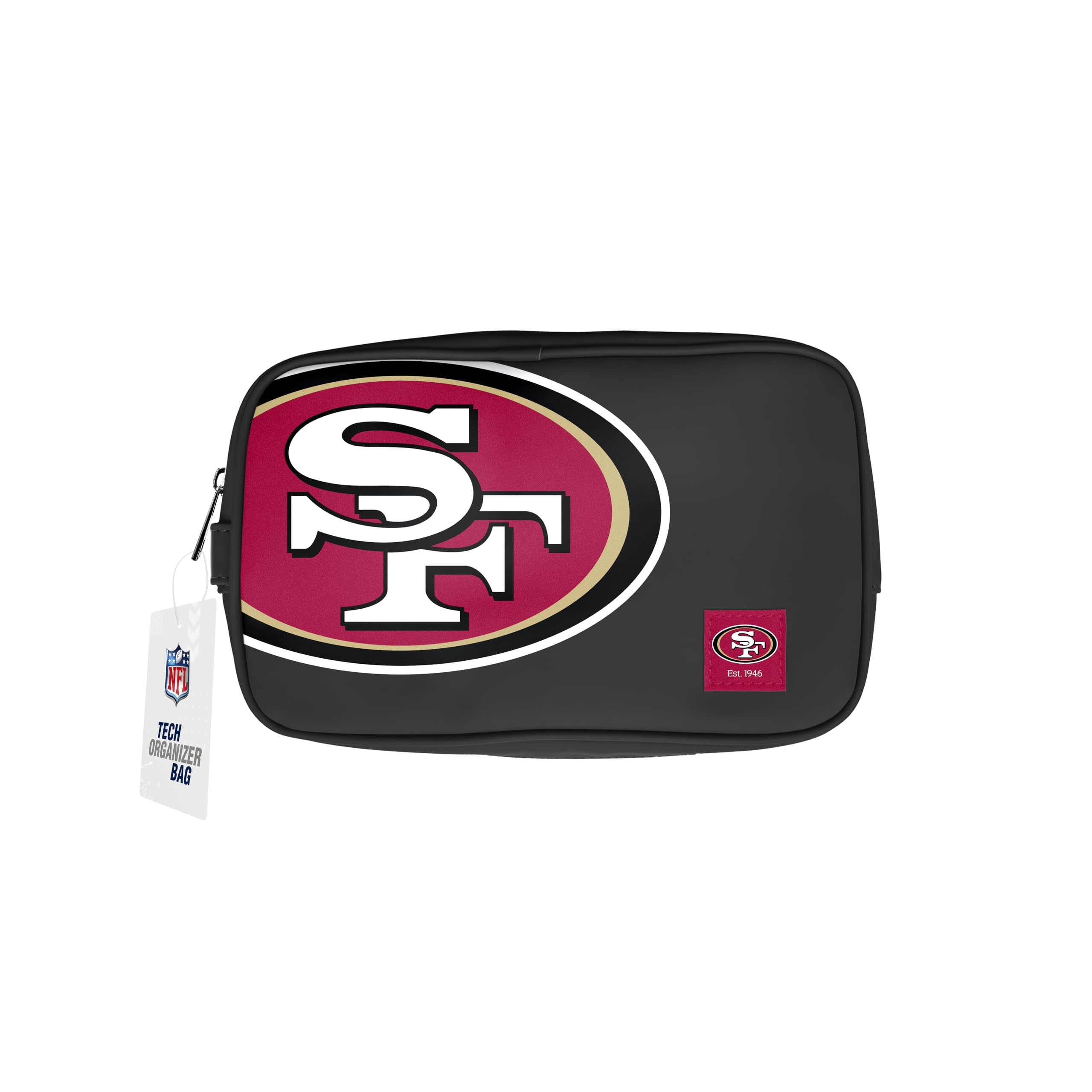 SOAR NFL Tech Organizer Bag - Waterproof Travel Electronics Organizer for Phones, Cables & Accessories | Perfect for Football Fans, Game Day & Travel
