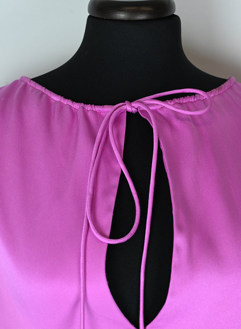 Balenciaga Purple Silk Long Dress Size 40 - Elegant Evening Gown for Parties & Special Occasions