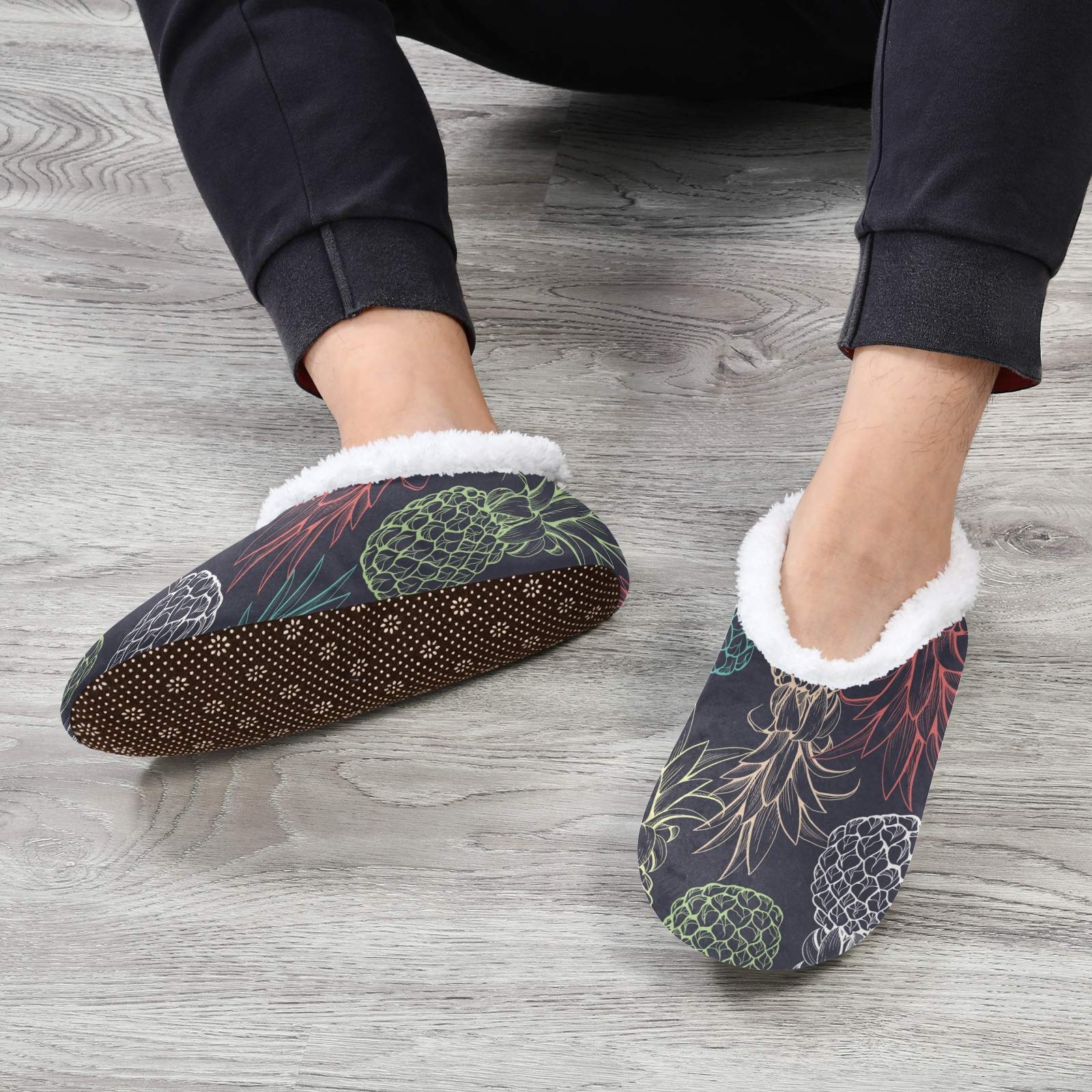 Comfy Pineapple Fruit House Slippers for Women & Men - Soft Warm Indoor Bedroom Shoes for Relaxing at Home | Perfect Gift for Summer Beach Vacation