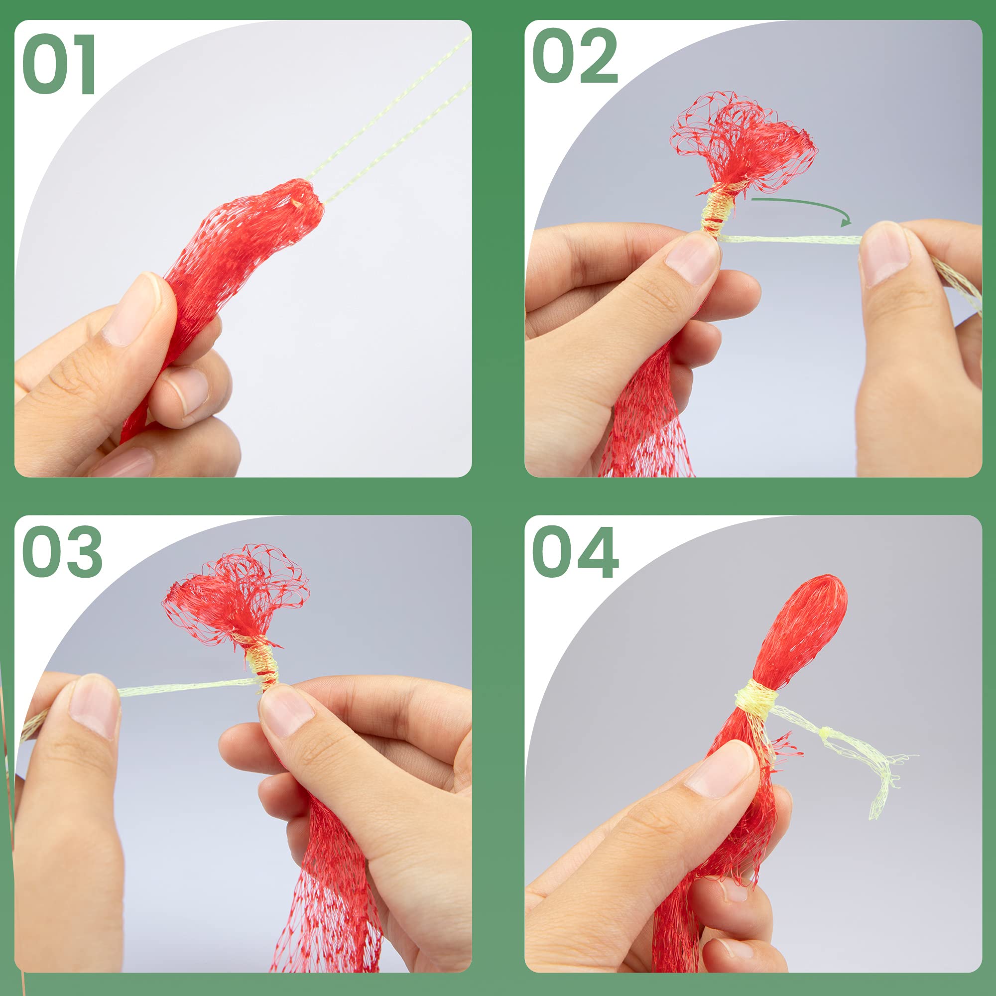 RONRONS 100-Pack Reusable Watermelon Hammocks - 15.75 Inch Mesh Fruit Support Bags for Cantaloupe, Honeydew & Garden Vegetables (Perfect for Growing, Storing & Protecting Melons & Cucumbers) - Ideal for Home Gardens, Greenhouses & Organic Farming