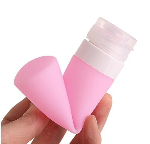 3PCS Leakproof Silicone Travel Bottles (80ml) - Empty Refillable Squeeze Tubes with Flip Top Cap for Shampoo, Lotion & Toiletries | TSA Approved for Airplane Carry-on | Perfect for Gym, Vacation & Daily Use
