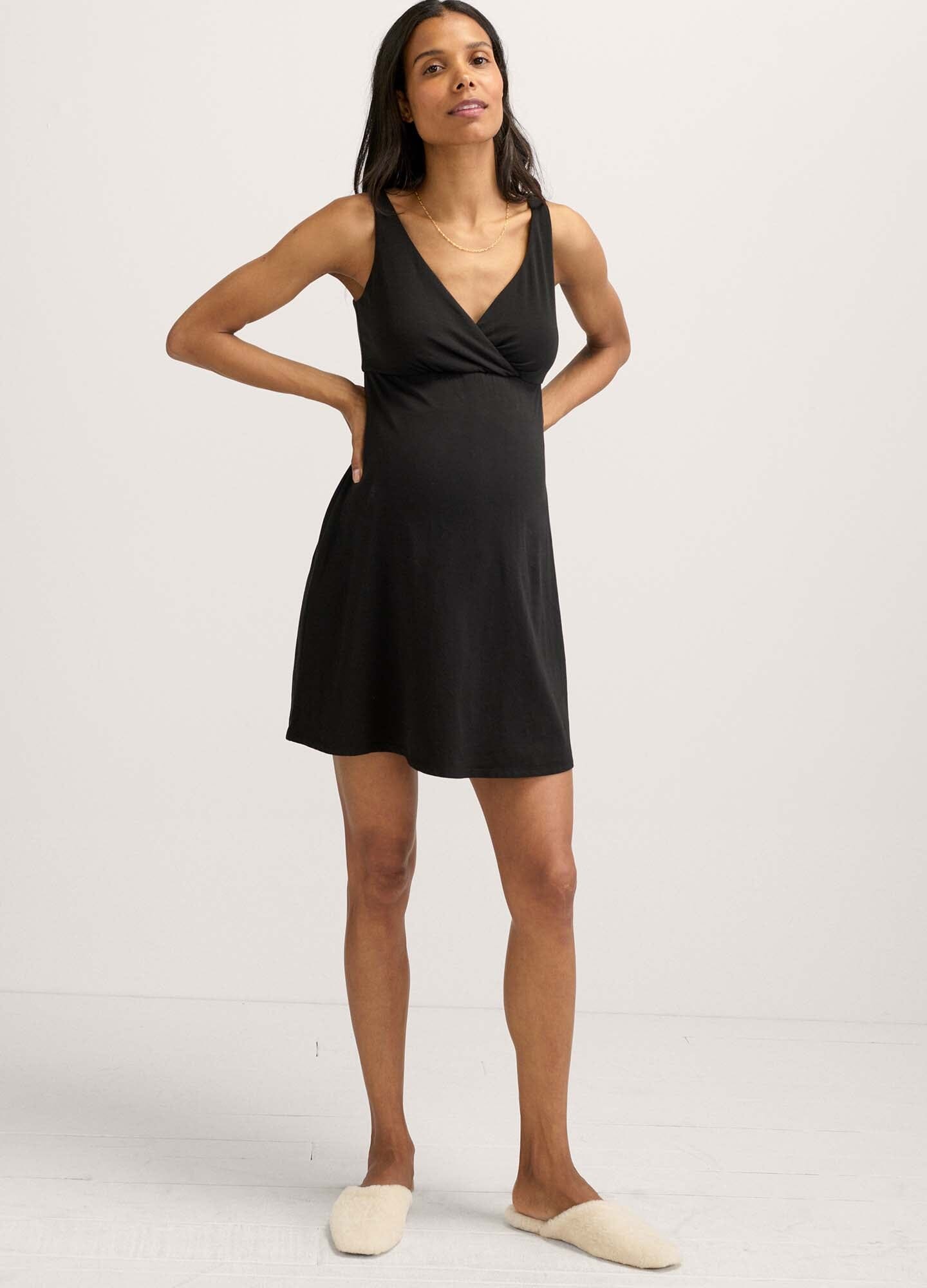 The Dream Feed Nursing Nightie - Comfortable Maternity Sleepwear for Breastfeeding Moms - Perfect for Nighttime Nursing and Relaxation at Home