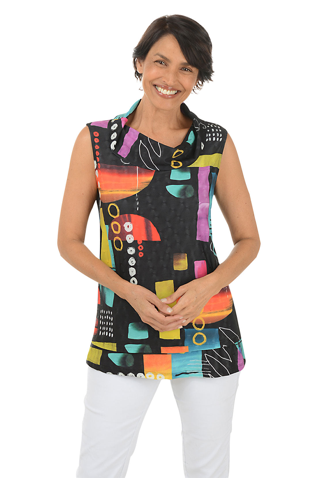 Geneva Cowl Neck Sleeveless Top for Women - Elegant Summer Blouse for Casual Wear, Date Night & Office Outfits