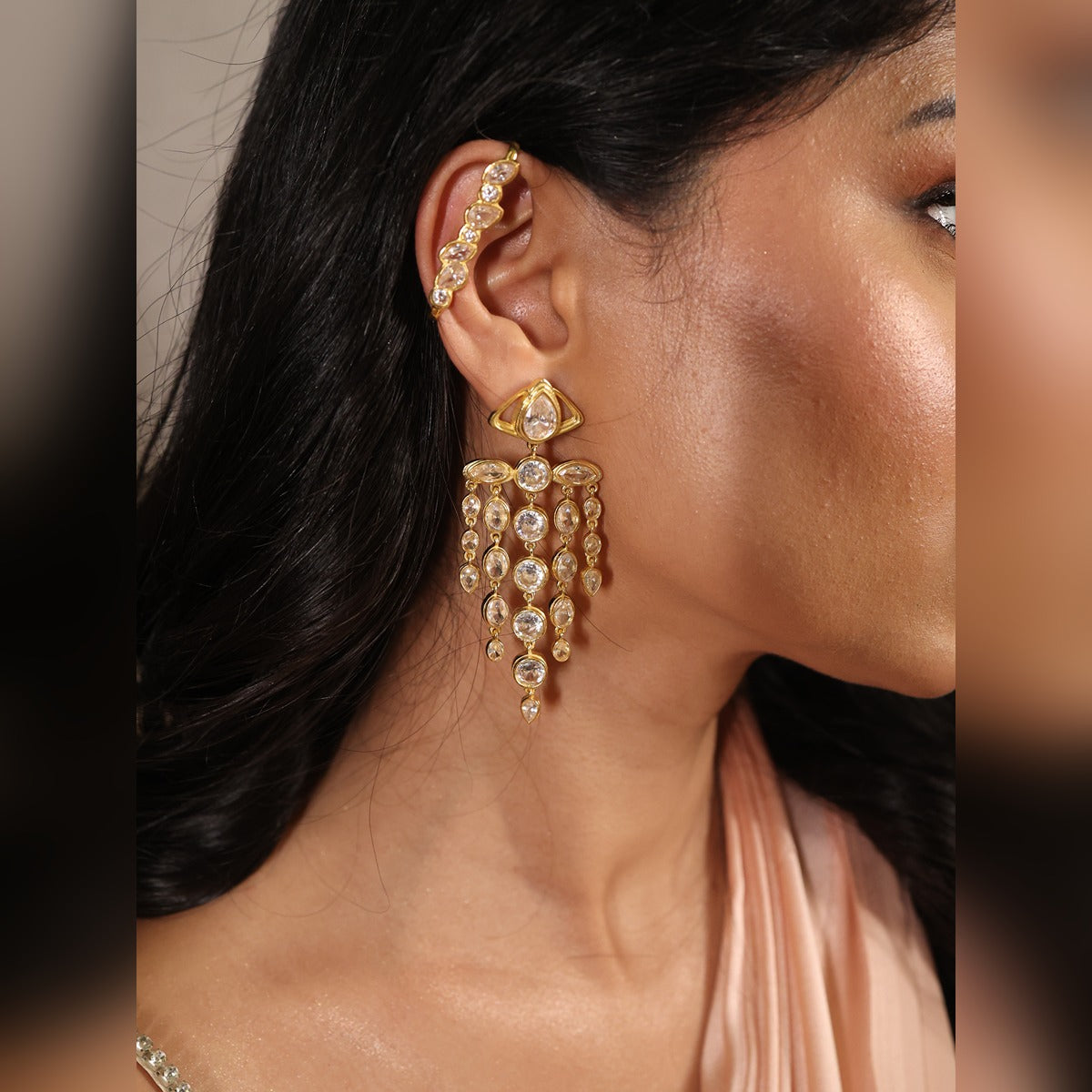 Sparkling Crystal Statement Earrings for Women - Elegant Dangle Drop Earrings for Parties, Weddings & Special Occasions | Perfect Gift for Bridesmaids & Birthday