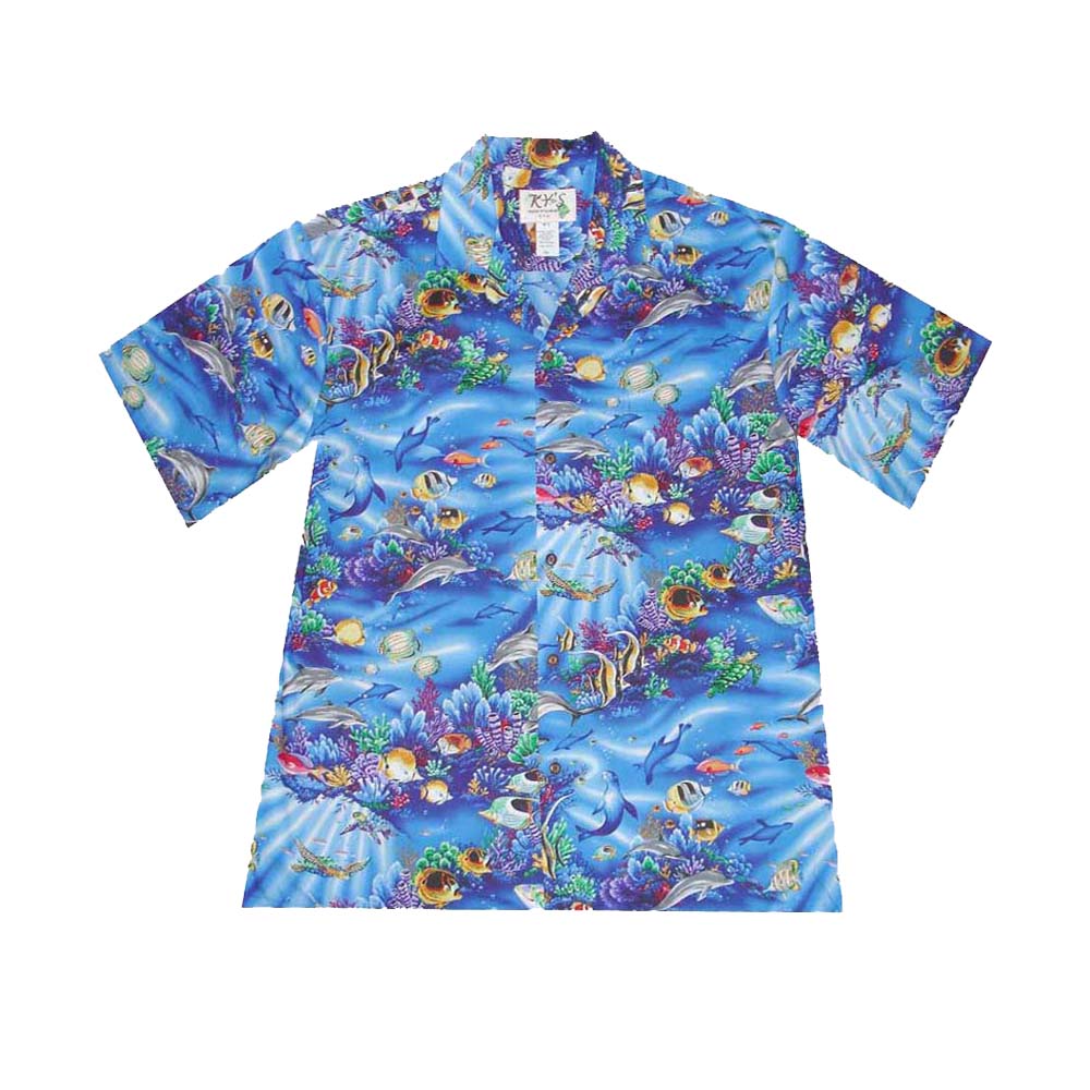 Premium Cotton Men's Aloha Shirt - Hanauma Bay Hawaiian Style - Perfect for Beach Vacations, Luau Parties & Summer Casual Wear