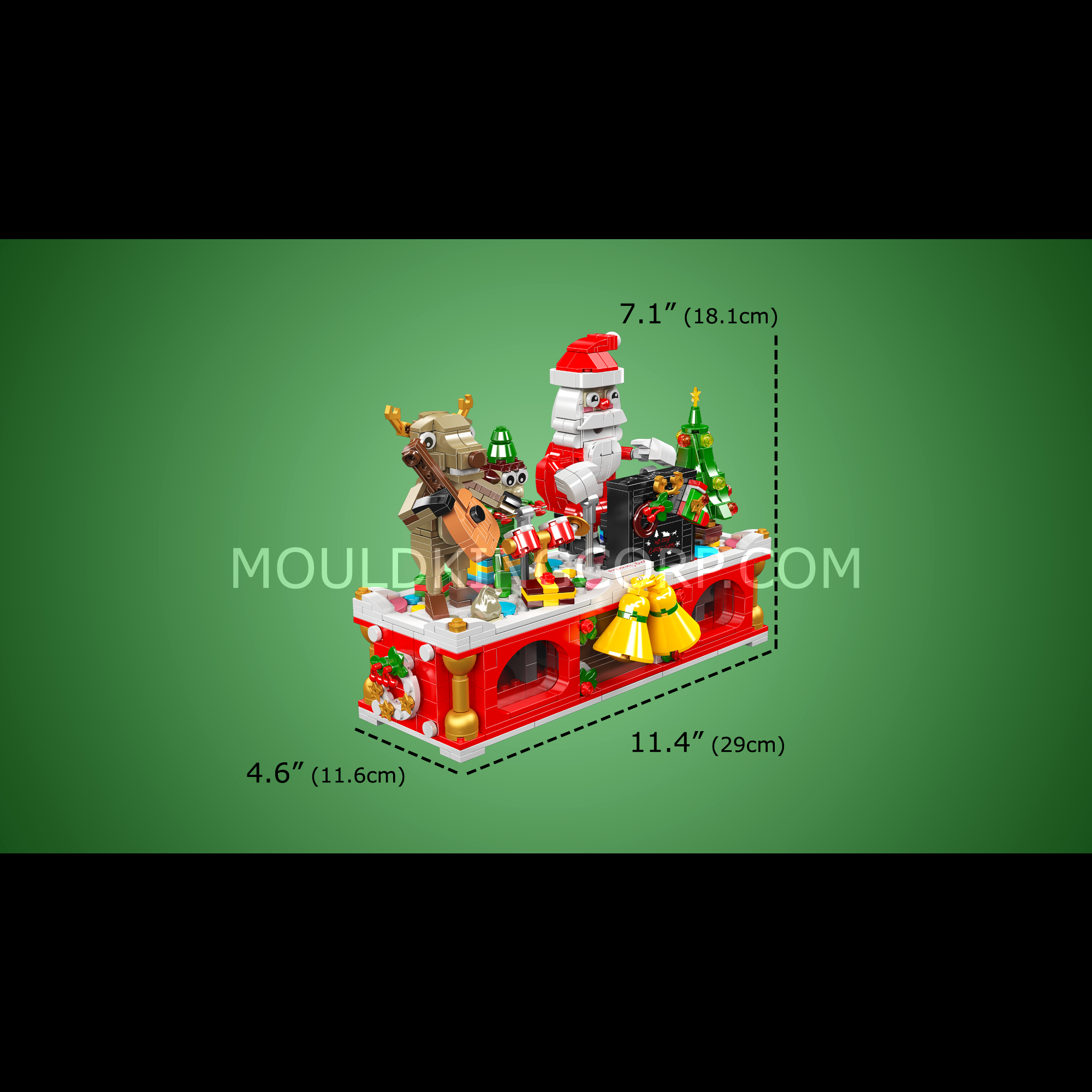 Mould King 10162 Christmas Carnival Band Building Blocks Set - 1045 Piece Holiday Music Toy for Kids & Adults | Perfect for Christmas Decorations, Gift Giving & Family Bonding Activities