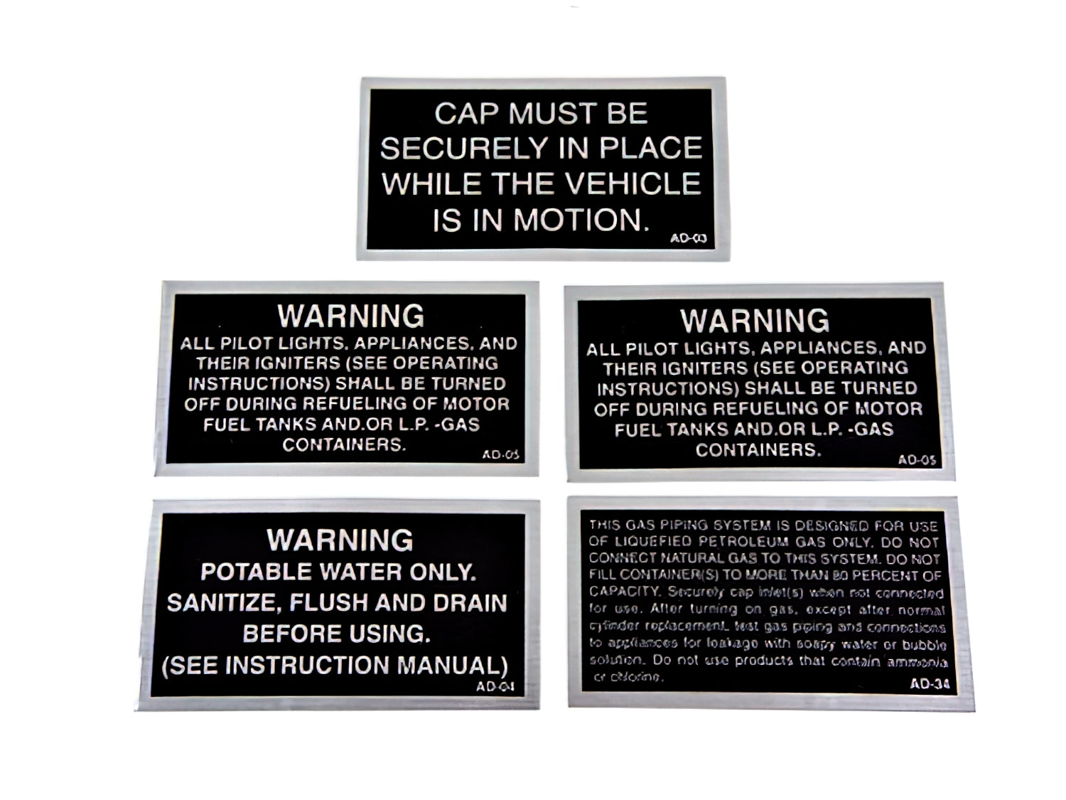 Westy Warning Label Set for VW Bus - High Quality Stickers for Vintage Volkswagen Camper Van - Perfect for Restoration, Customization & Safety Decals