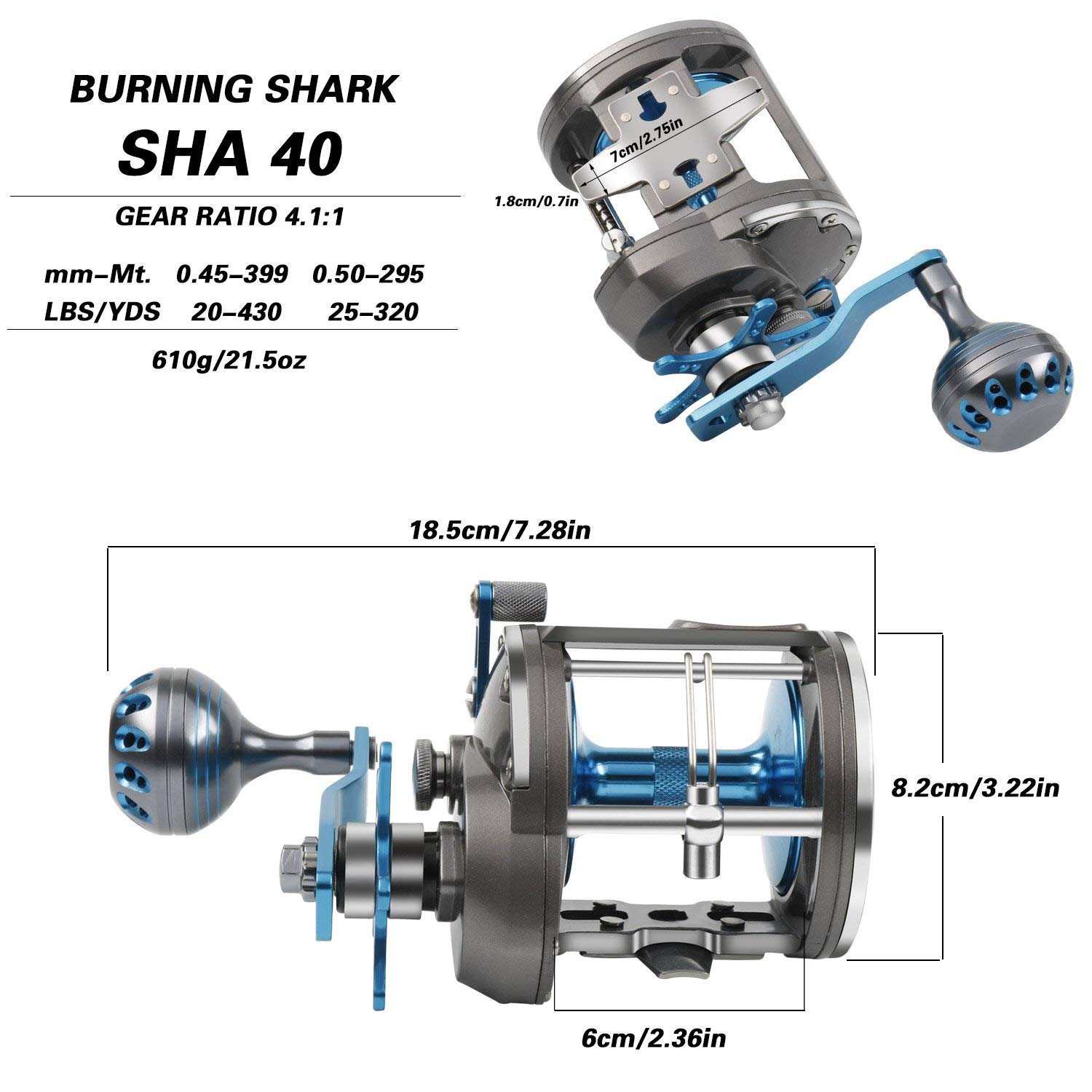 Saltwater Trolling Reel with Level Wind & Smooth Drag System - Heavy Duty Boat Fishing Reel for Ocean, Sea Bass, Grouper, Salmon - Perfect for Deep Sea Fishing & Offshore Angling Adventures