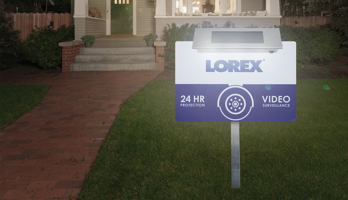 Solar Powered Outdoor Security Yard Sign with Bright LED Light - Deter Burglars & Light Up Your Driveway, Garden, or Walkway at Night
