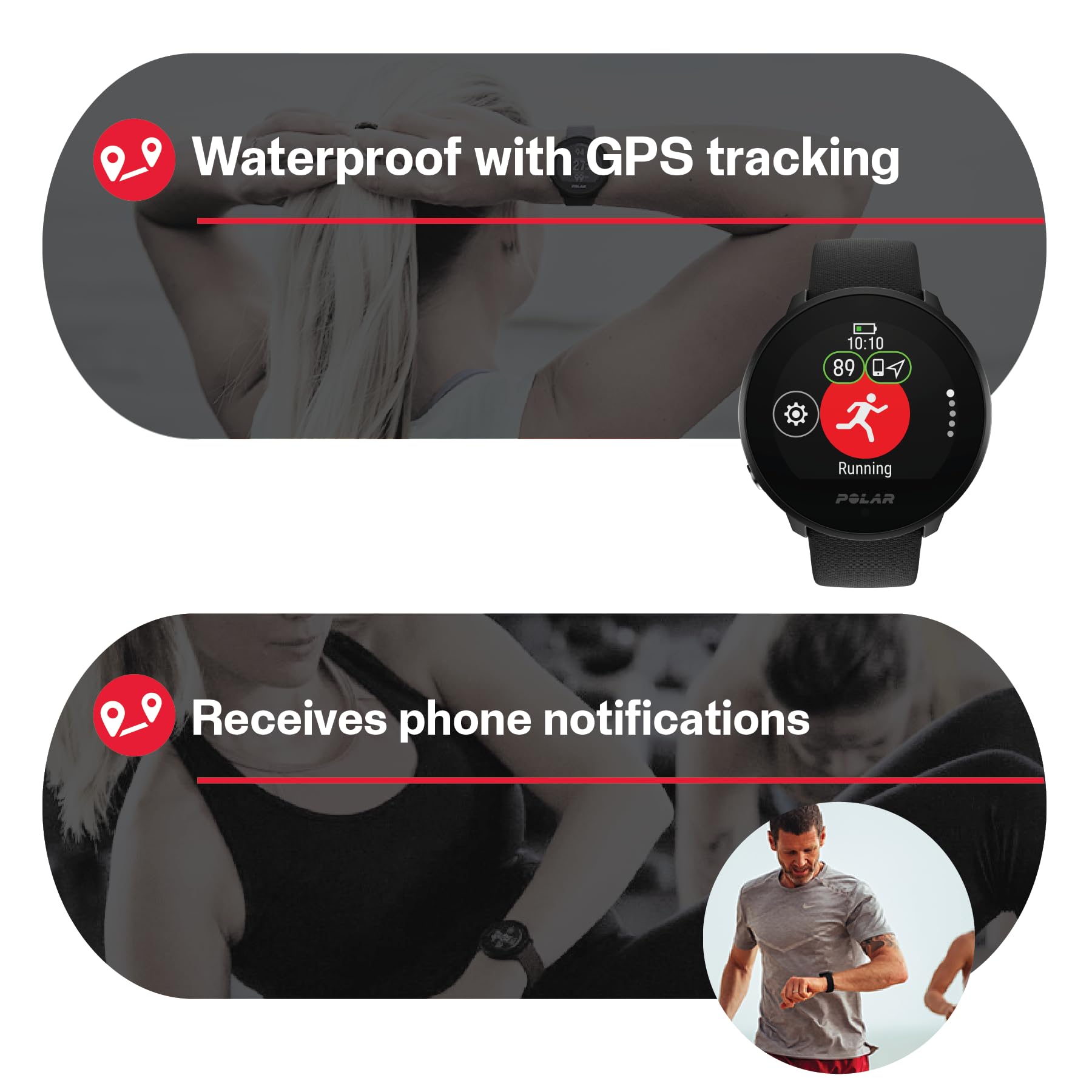 POLAR Unite Waterproof Fitness Tracker with Heart Rate Monitor & Sleep Tracking - Perfect for Running, Swimming & Daily Activity Tracking