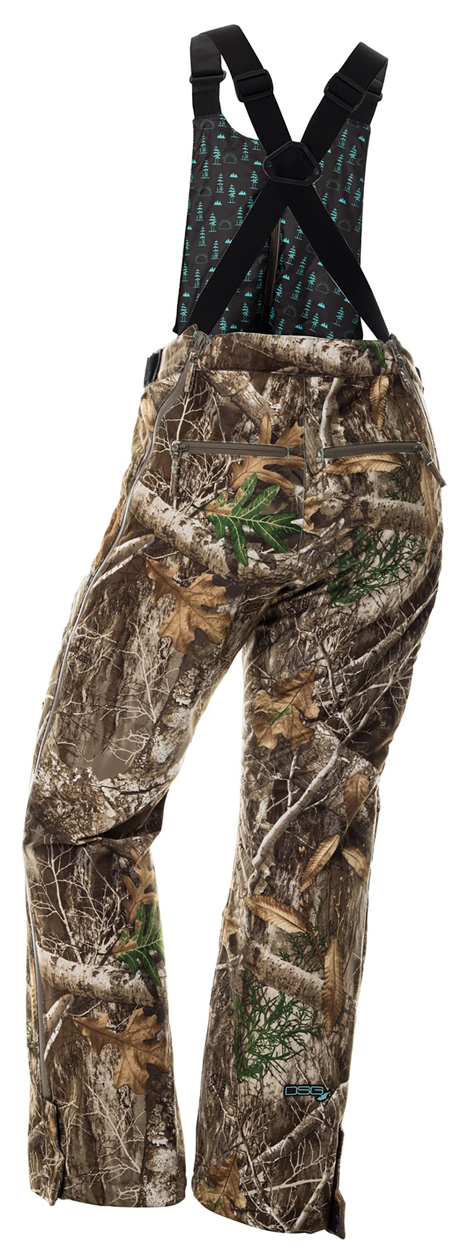 Kylie 5.0 Camouflage Drop Seat Hunting Bibs for Women - DWR Waterproof, 120g Insulated Thin Profile Hunting Pants - Perfect for Cold Weather Hunting & Outdoor Adventures