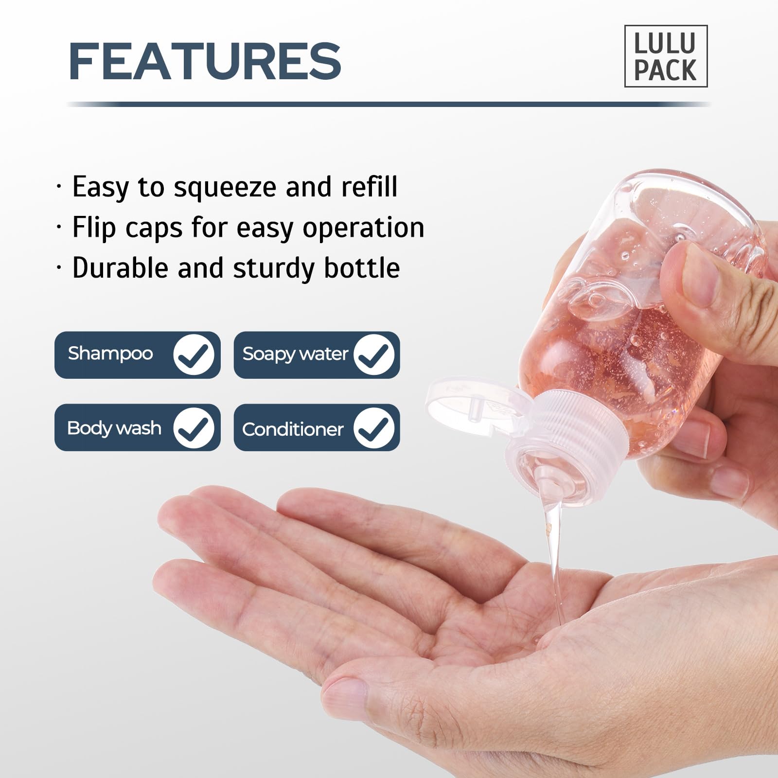 9-Pack 50ml/1.6oz Travel Size Bottles for Shampoo & Toiletries | Leak-Proof Clear Plastic Containers with Secure Caps | Perfect for Air Travel, Gym, Camping & Vacation Essentials