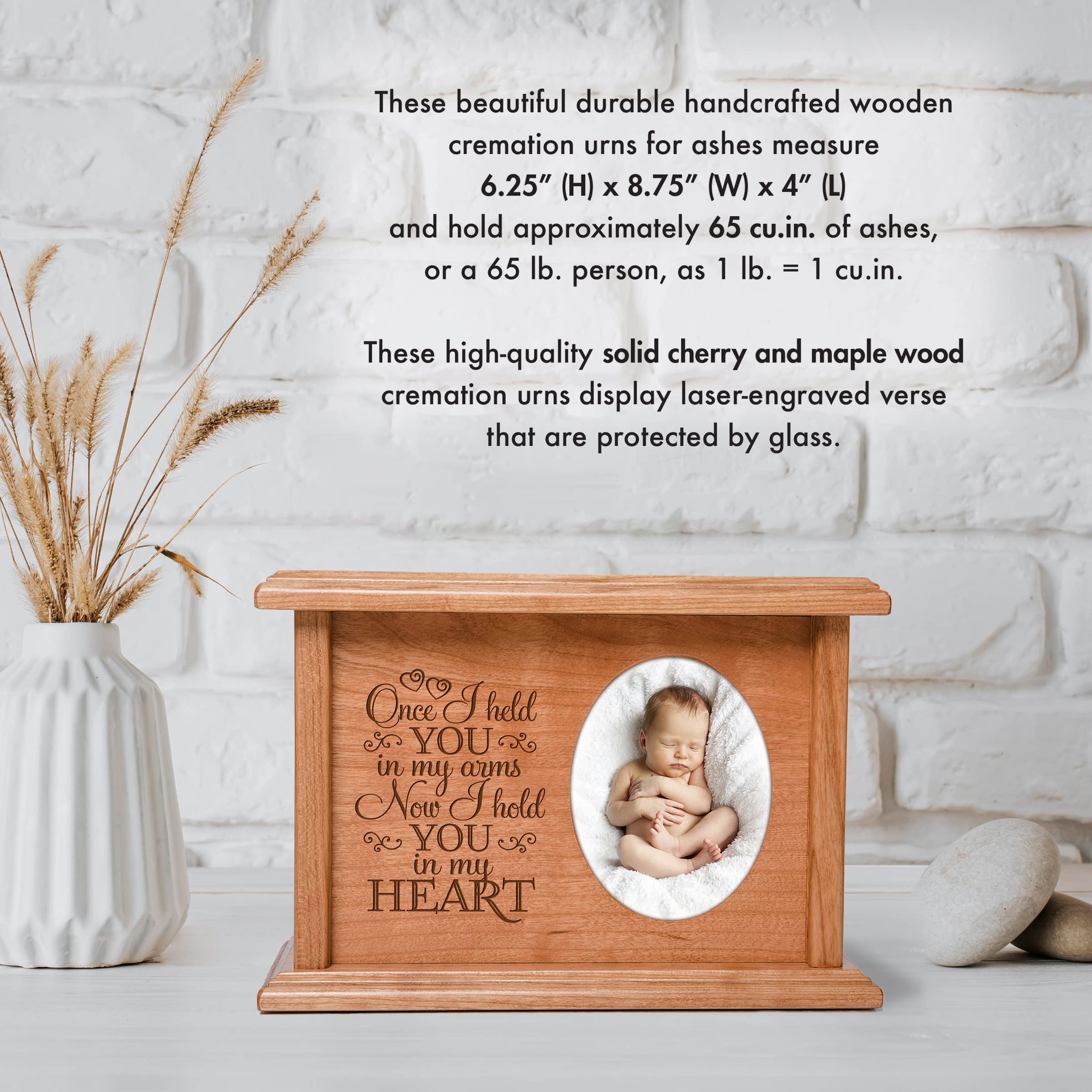 LifeSong Milestones Small Wooden Urns for Human Ashes - Adult Male & Female Cremation Urn, Baby Memorial Keepsake Box - Perfect for Home Memorials, Funeral Services & Scattering Ceremonies