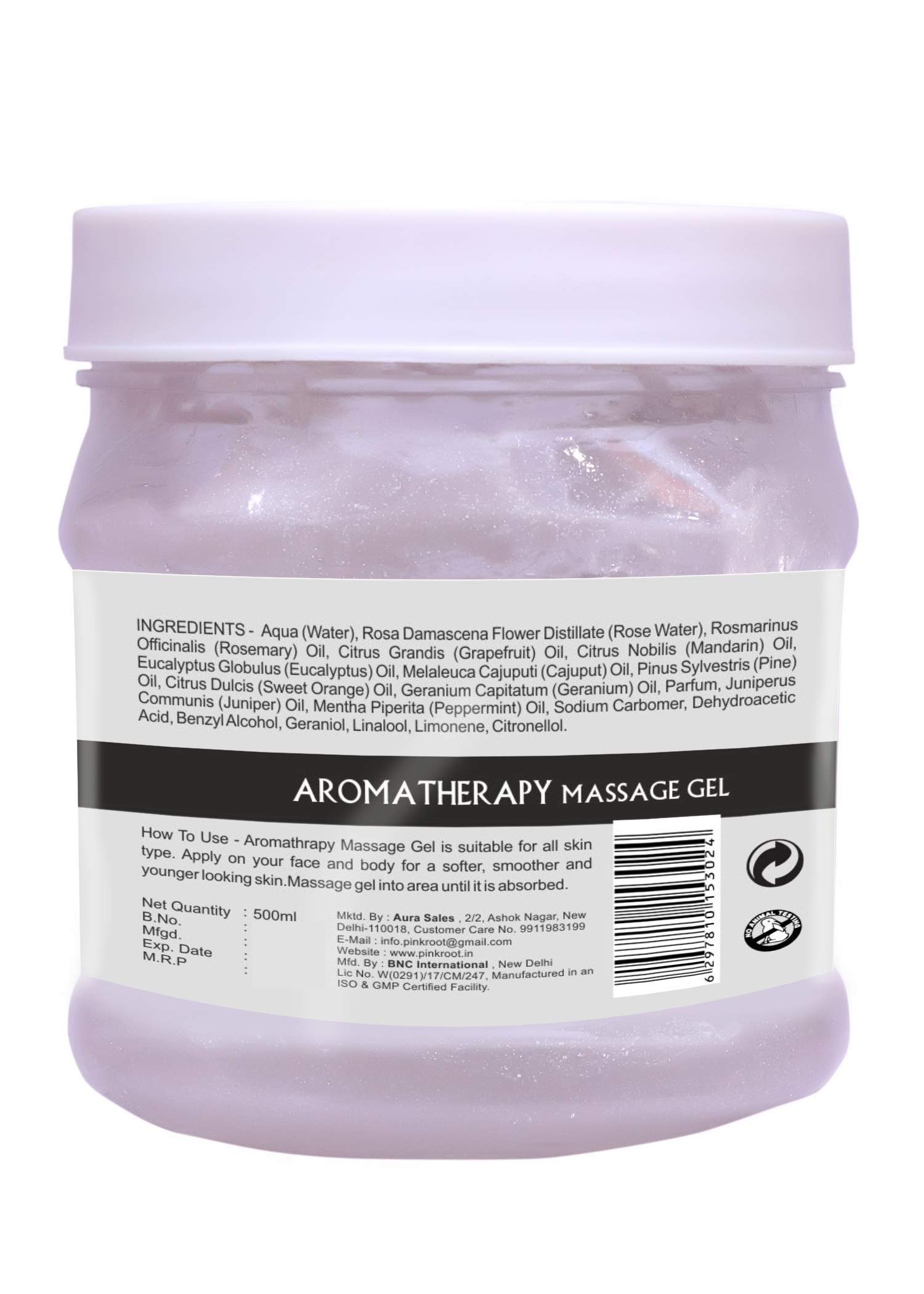 Pink Root Aromatherapy Gel 500ml & Sandalwood Turmeric Face Mask 500ml - Relaxing Spa Treatment for Skin Care & Stress Relief at Home