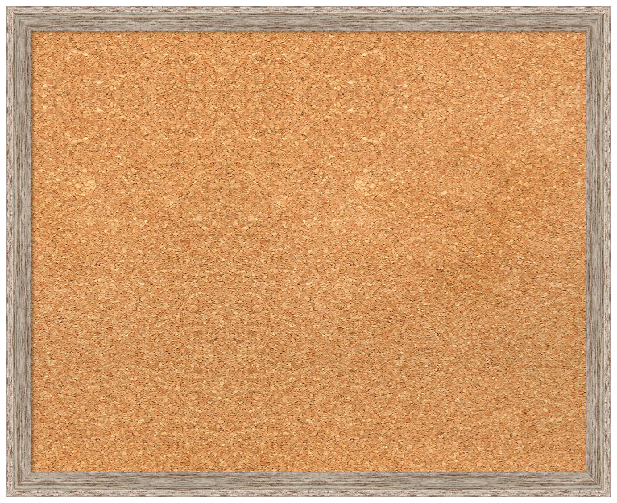 Amanti Art 17x21 Inch Natural Cork Board with White Frame - Rustic Office & Home Decor for Vision Board, Memo Board, Pinboard - Perfect for Wall Organization, Memo Display & Home Decor
