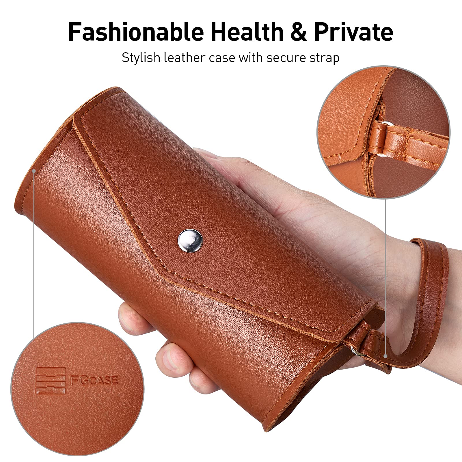 Large 7-Day AM/PM Pill Organizer with PU Case - Weekly Medicine Box for 2 Times Daily Medication (Rainbow Brown) | Perfect for Travel, Work & Home Use