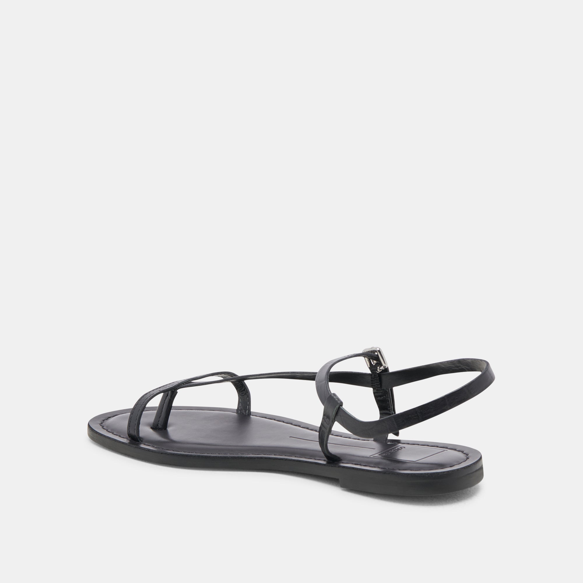 WANDRE Noir Embossed Leather Sandals for Women - Comfortable & Stylish Summer Footwear for Beach, Travel & Casual Outings