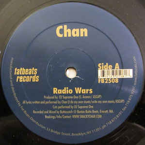 Chan Radio Wars / Clap Ya Hands Fat Beats FB2508 - Vintage Hip Hop Vinyl Record for DJs & Collectors - Perfect for Music Production, Sampling & Retro Listening Parties