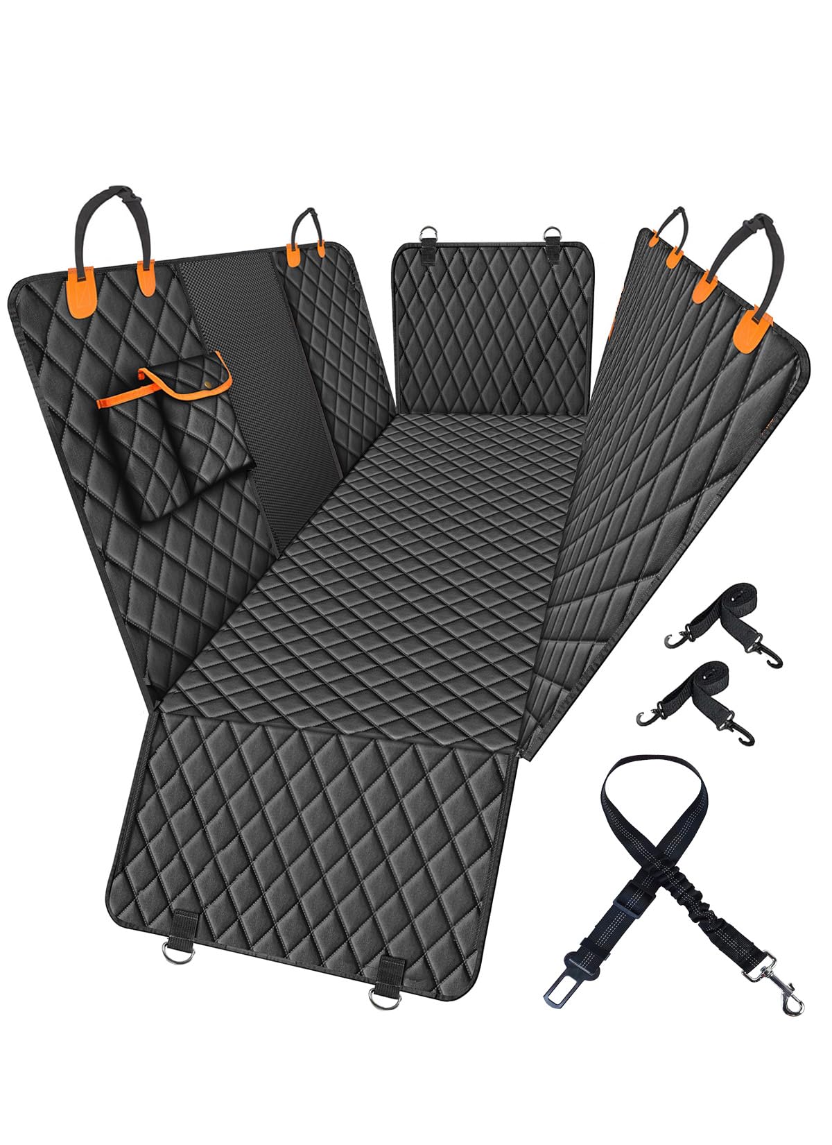 Waterproof Dog Car Seat Cover for Back Seat - Durable Pet Hammock & Seat Protector with Safety Belt | Ideal for Cars, Trucks & SUVs | Perfect for Travel, Daily Commute & Outdoor Adventures with Your Dog