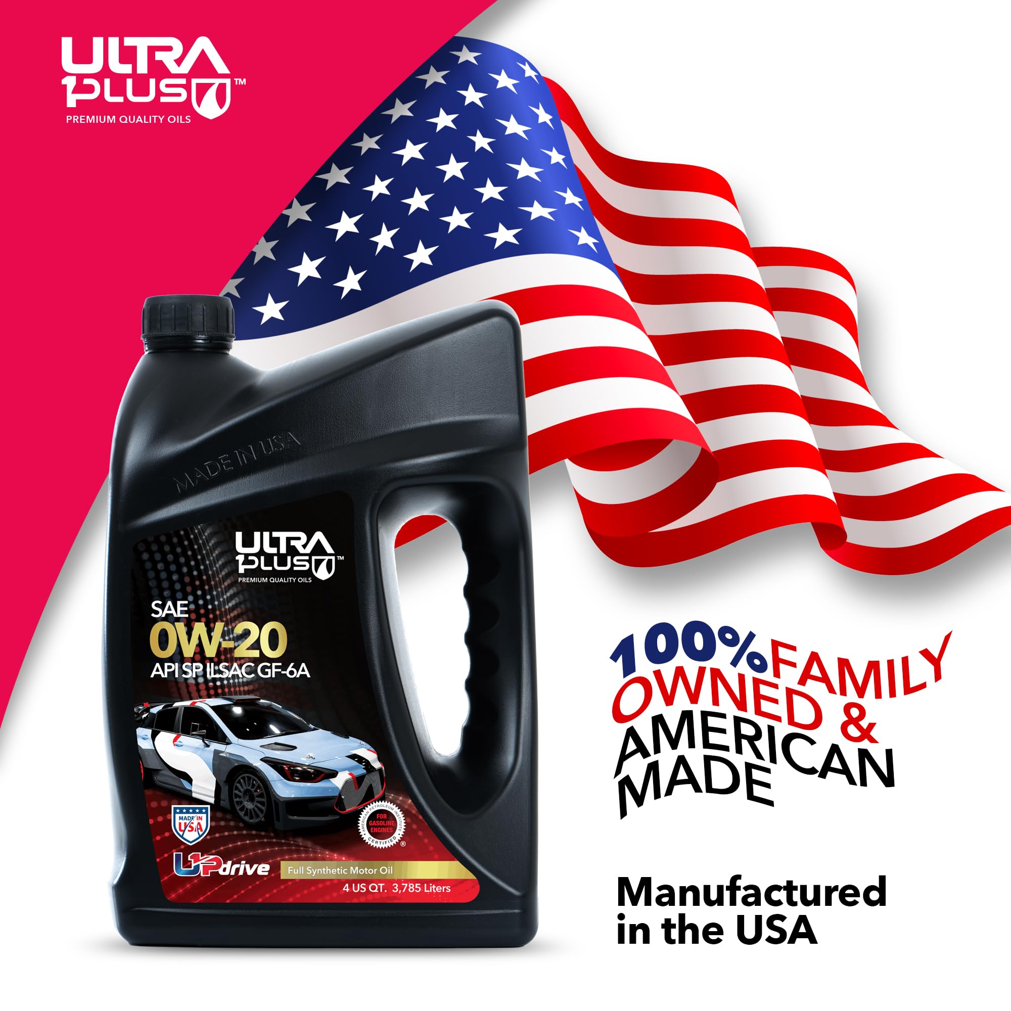 SAE 0W-20 Full Synthetic Motor Oil API SP ILSAC GF-6A - 12 Quart Pack for Cars, SUVs & Light Trucks - Improves Fuel Efficiency & Engine Protection