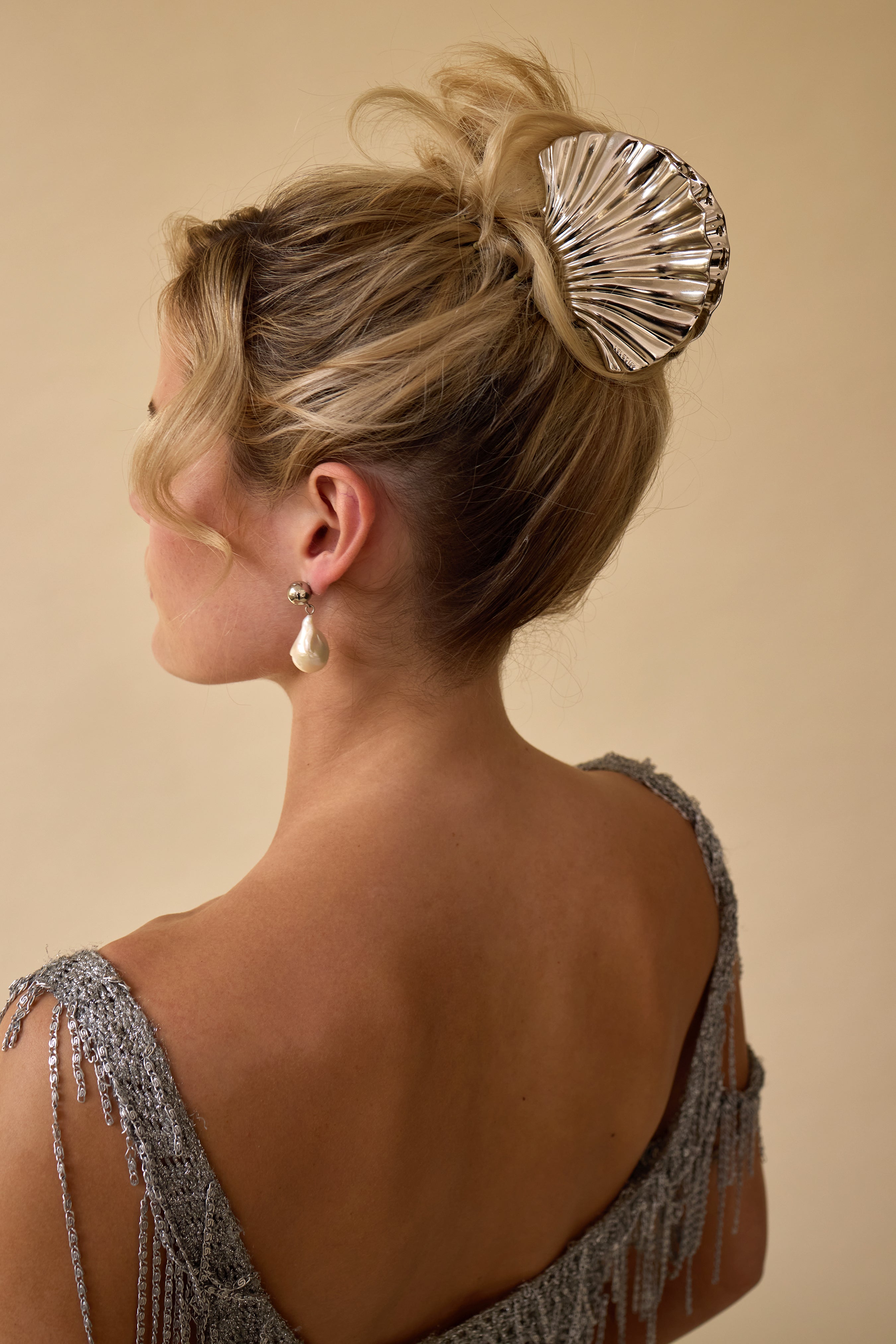 Glossy Shell Claw Clip - Hair Claw Clips for Women, Non-Slip Hair Clips for Thick Hair, Fashion Hair Accessories for Ponytail, Bun & Updo Hairstyles - Perfect for Work, Party & Everyday Use