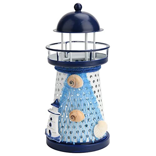 Beautyflier® Handmade Metal Lighthouse LED Lamp - Color Changing & Flashing Light Decor for Home, Garden, and Office - Perfect for Nightlights, Party Decor, and Coastal Themed Rooms