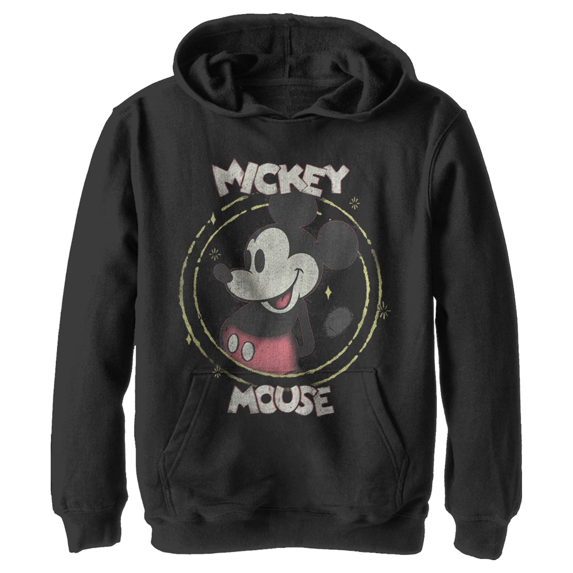 Disney Happy Mickey Hoodie for Boys - Soft & Comfortable Pullover with Mickey Mouse Design - Perfect for Playdates, School, and Family Outings