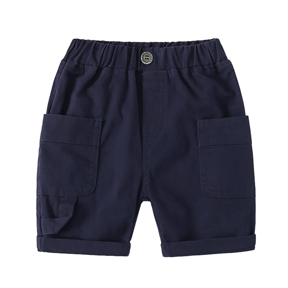 DINGDONG'S CLOSET Boys Cargo Shorts for Toddlers - Comfortable & Durable Kids' Summer Shorts for Outdoor Play, Travel & Casual Wear