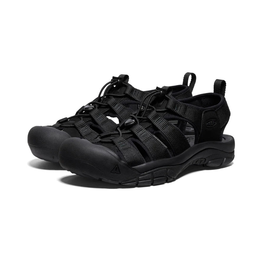Women's Newport H2 Sandals - Triple Black Comfortable Slide Sandals for Beach, Pool, and Casual Wear