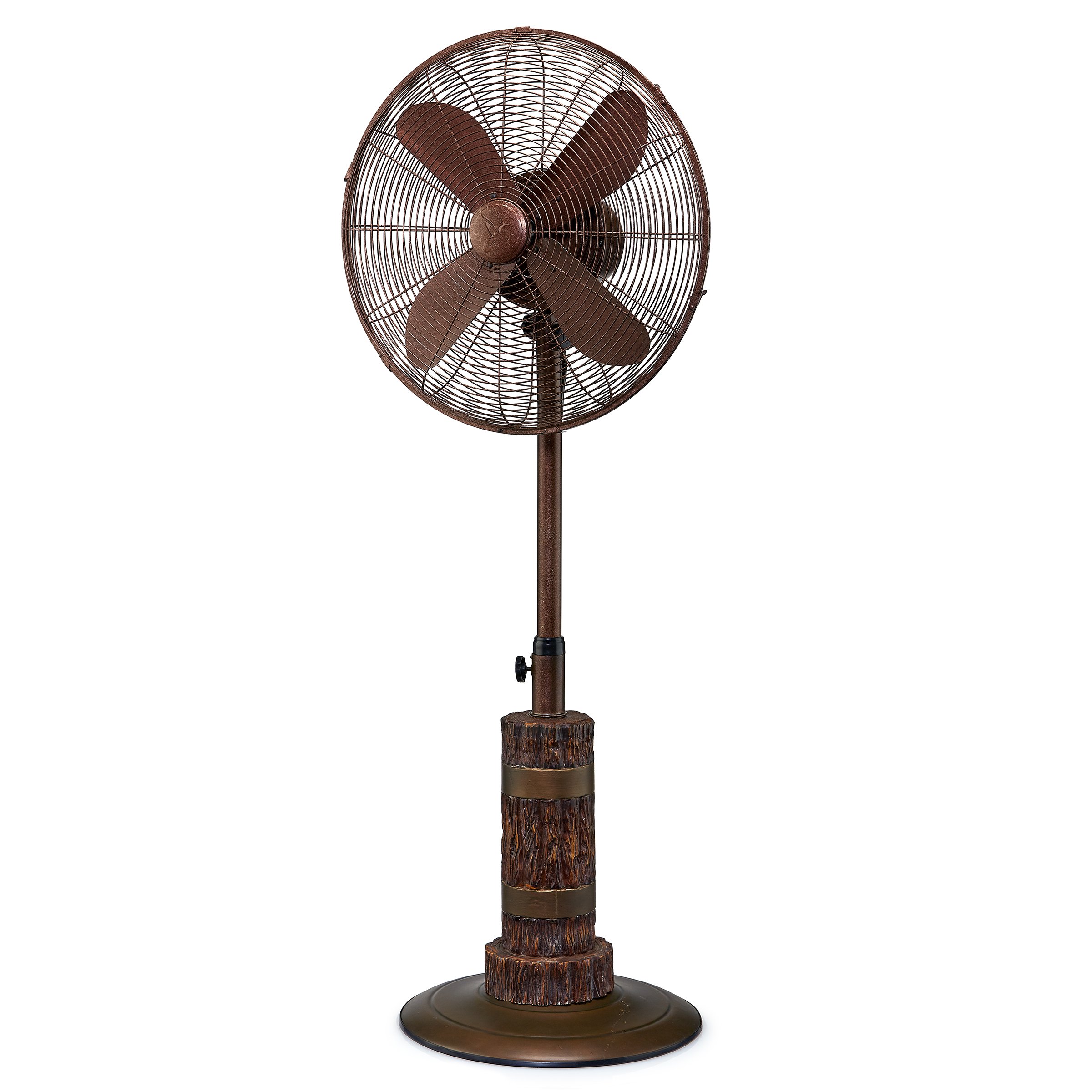 DecoBREEZE 18-Inch Adjustable Height Oscillating Outdoor Pedestal Fan - Terra Color - Perfect for Patio, Deck, Poolside & Backyard Cooling