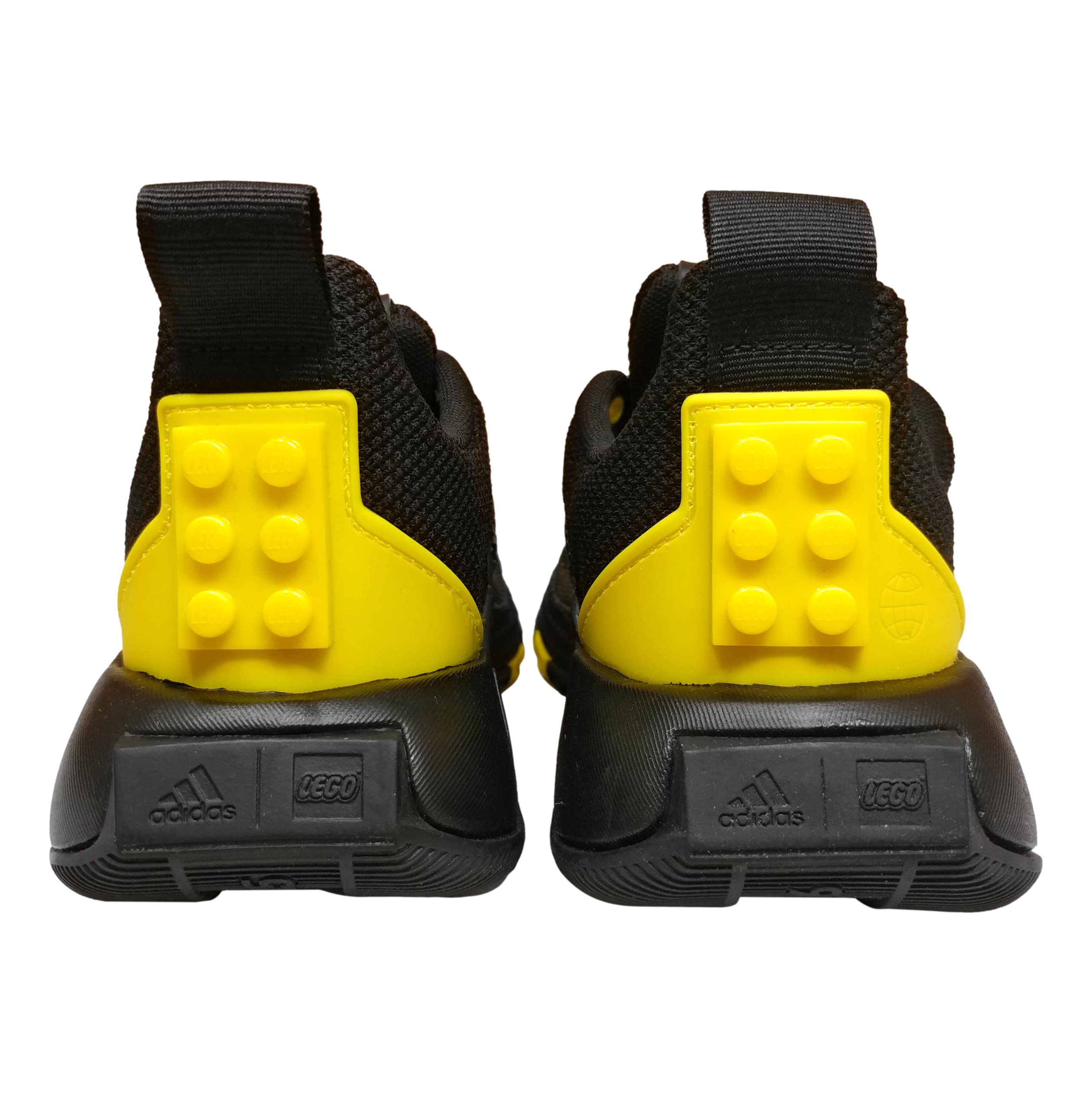 Adidas Lego Sport Pro J Kids Unisex Running Shoes - Black/Yellow, Size 4 | Lightweight Sneakers for Boys & Girls | Perfect for School, Play & Daily Activities
