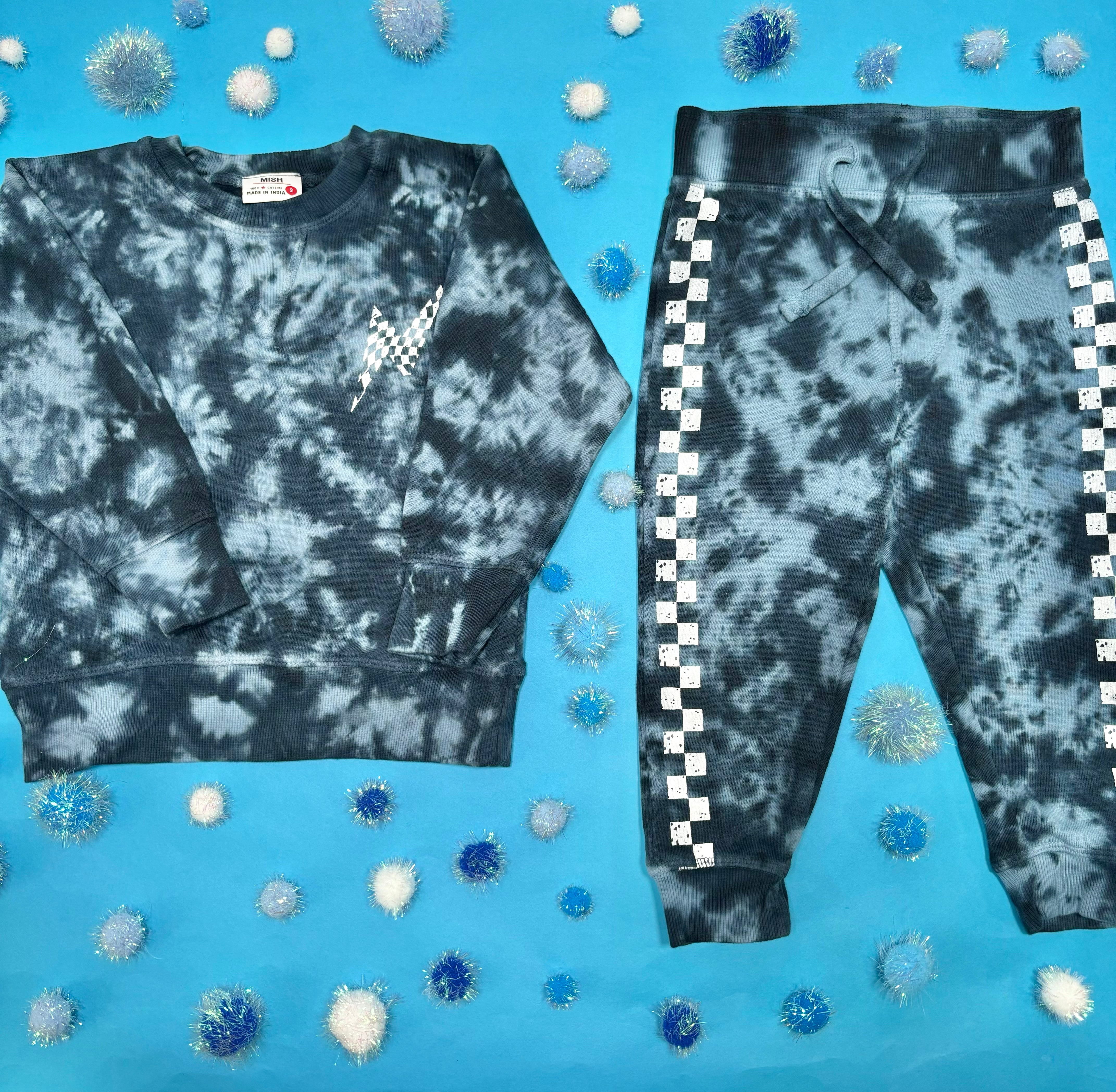 Trendy Tie Dye Checkered Sweatpants for Women - Soft & Comfortable Lounge Pants - Perfect for Yoga, Running, and Casual Wear