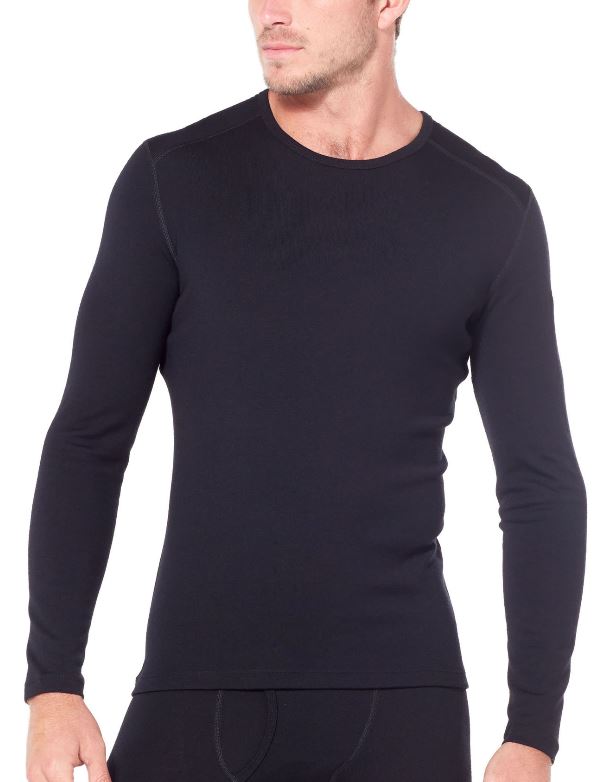 Icebreaker 260 Tech LS Crew Men's Merino Wool Base Layer - Warm & Breathable for Hiking, Skiing & Outdoor Activities