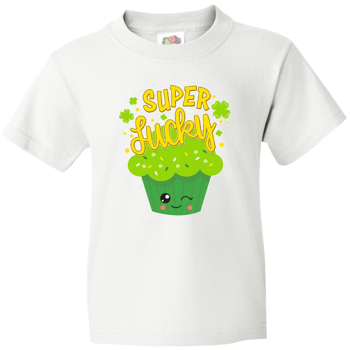 Inktastic Super Lucky Cupcake St. Patrick's Day Youth T-Shirt | Fun Irish-Themed Kids Apparel for Festive Celebrations & Holiday Outfits