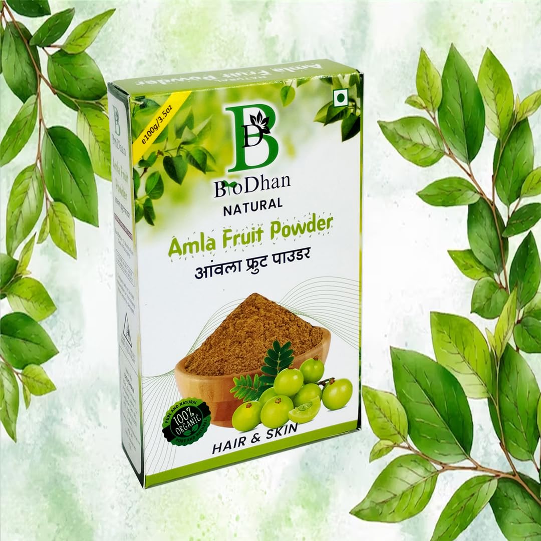 Organic Amla Powder for Hair, Skin & Face | 100% Pure Ayurvedic Indian Gooseberry Powder | Natural Hair Growth, Glowing Skin & Anti-Aging Benefits | Perfect for DIY Beauty Treatments & Herbal Remedies