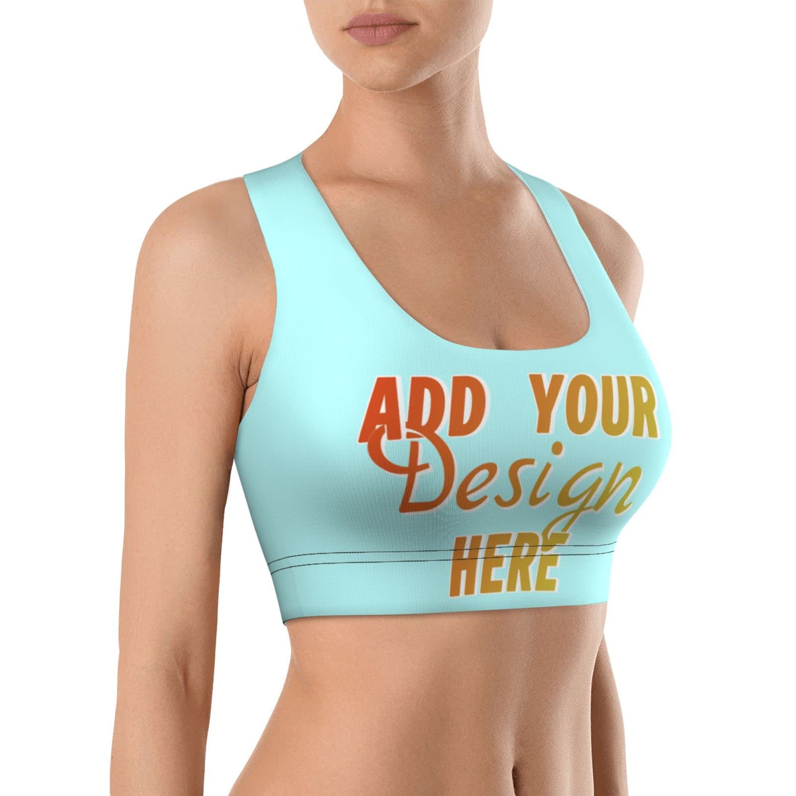 Custom Sports Bras with Photos - Design Your Own Personalized Workout Bras for Running, Gym & Yoga | High-Quality Moisture-Wicking Activewear for Women Athletes