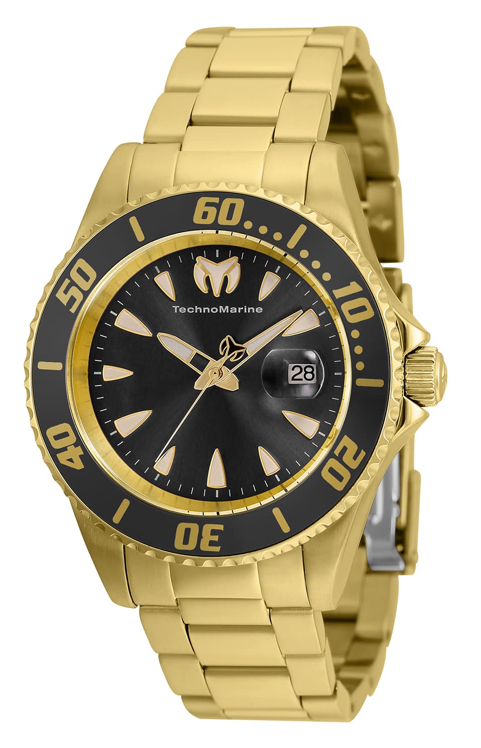 Technomarine Women's Sea Manta Quartz Watch - Gold Stainless Steel Strap - Water Resistant Fashion Watch for Women - Perfect for Swimming, Beach & Everyday Wear (Model TM-220109)