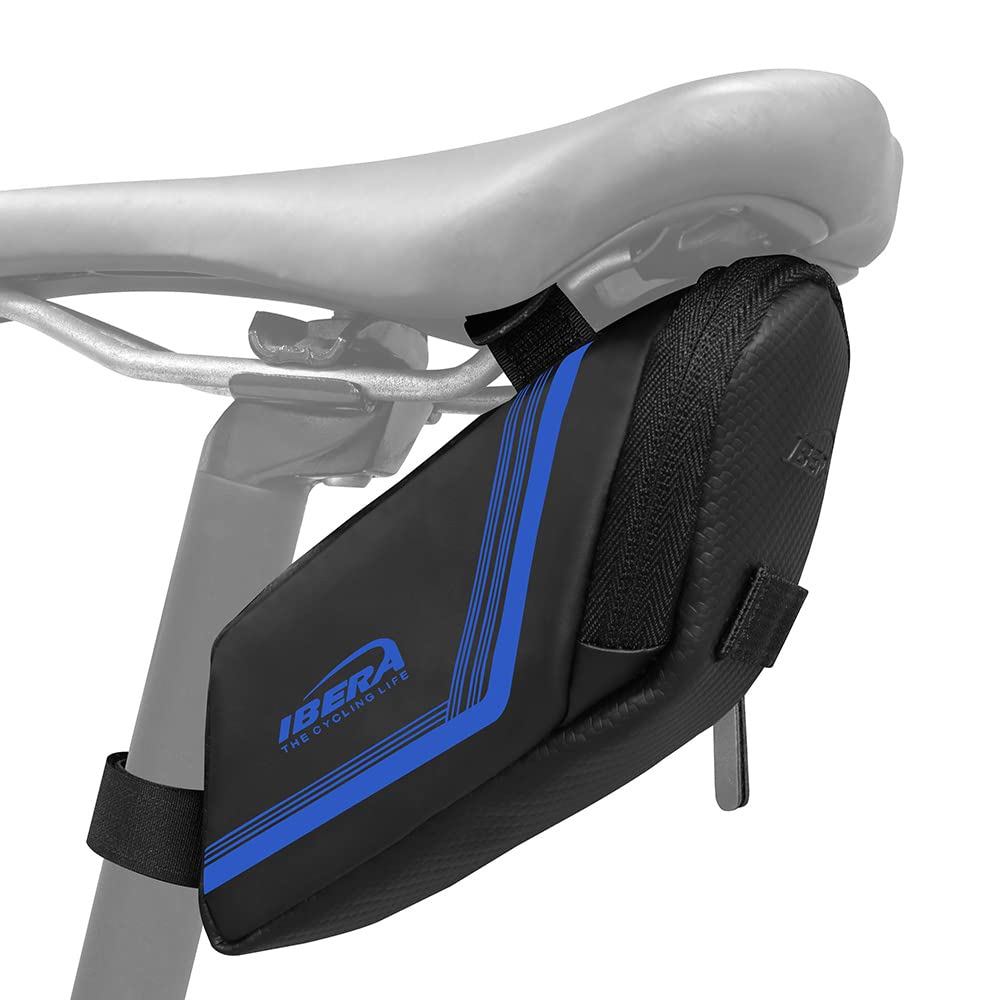 Ibera 1L Waterproof Bike Saddle Bag - Universal Fit for All Bicycle Seats with Reflective Strip & Taillight Compatibility - Durable Cycling Storage for Tools, Phone & Essentials - Perfect for Commuting, Road Biking & Mountain Adventures