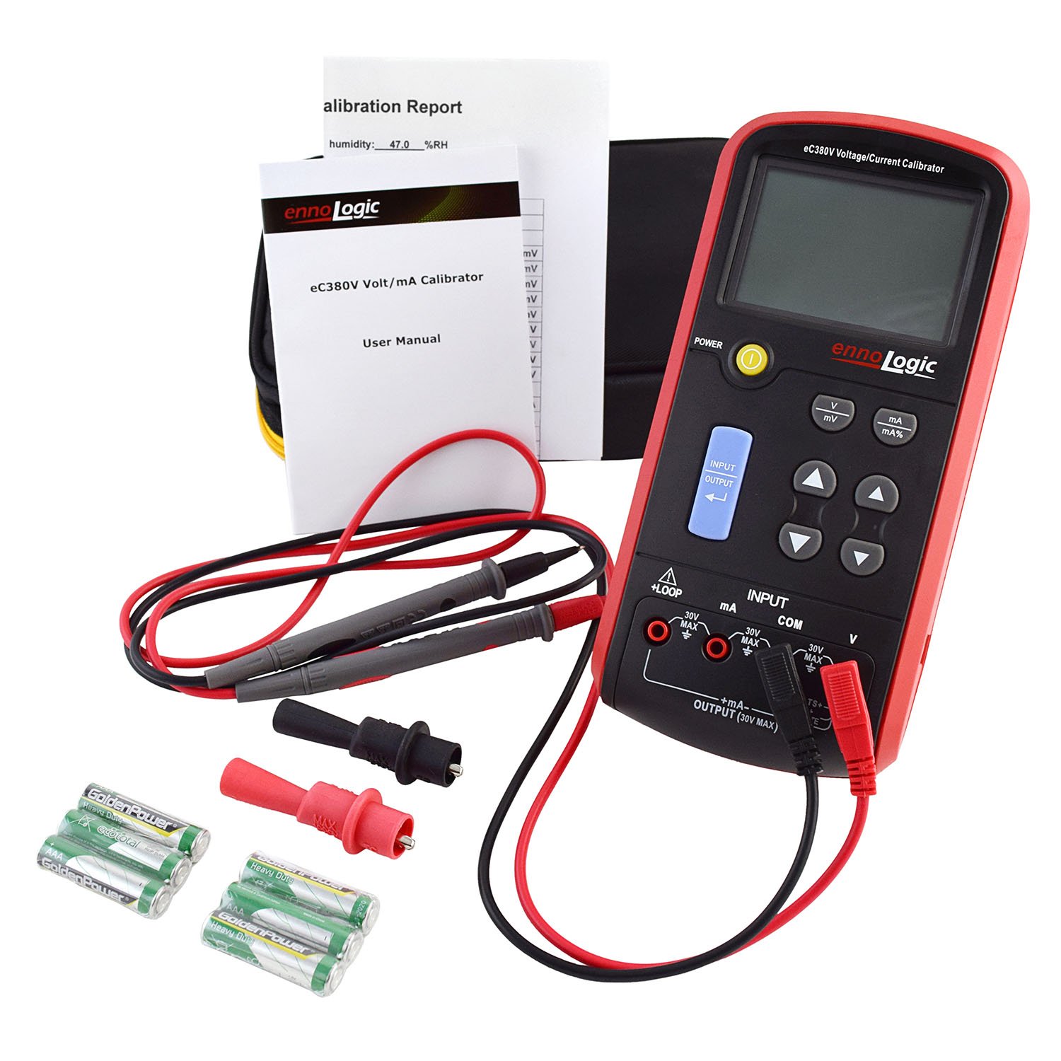 ennoLogic eC380V Portable Process Calibrator - 0-20V & 4-20mA Signal Generator with Precision Volt/mV/mA Measurement | Ideal for Industrial Automation, PLC Testing, Transmitter Calibration and Current Loop Maintenance