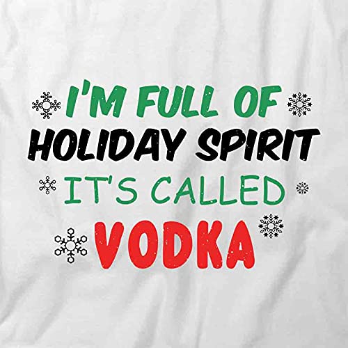 Full of Holiday Spirit T-Shirt | Christmas Graphic Tee for Men & Women | Soft Cotton Printed T-Shirt | Perfect for Holiday Parties & Family Gatherings