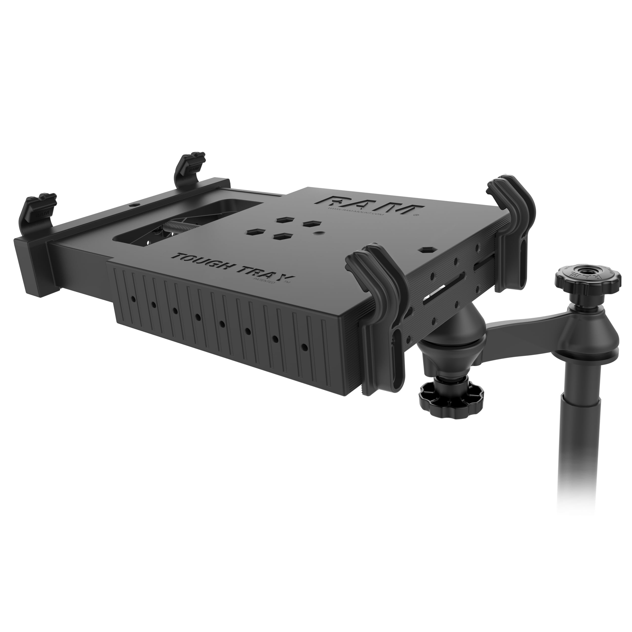 RAM MOUNTS No-Drill Laptop Mount for '19-24 Dodge Ram 1500 Pickup Trucks RAM-VB-186ST1-SW1 - Secure & Adjustable Laptop Holder for Work & Travel