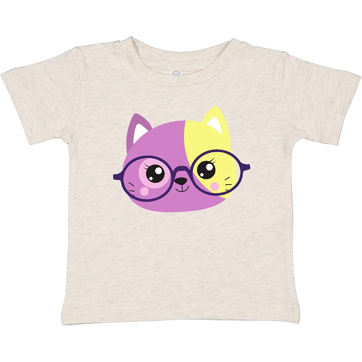 Inktastic Hipster Cat with Glasses - Cute Kitten Graphic Baby T-Shirt for Boys & Girls | Perfect for Casual Wear, Playdates & Cat Lovers
