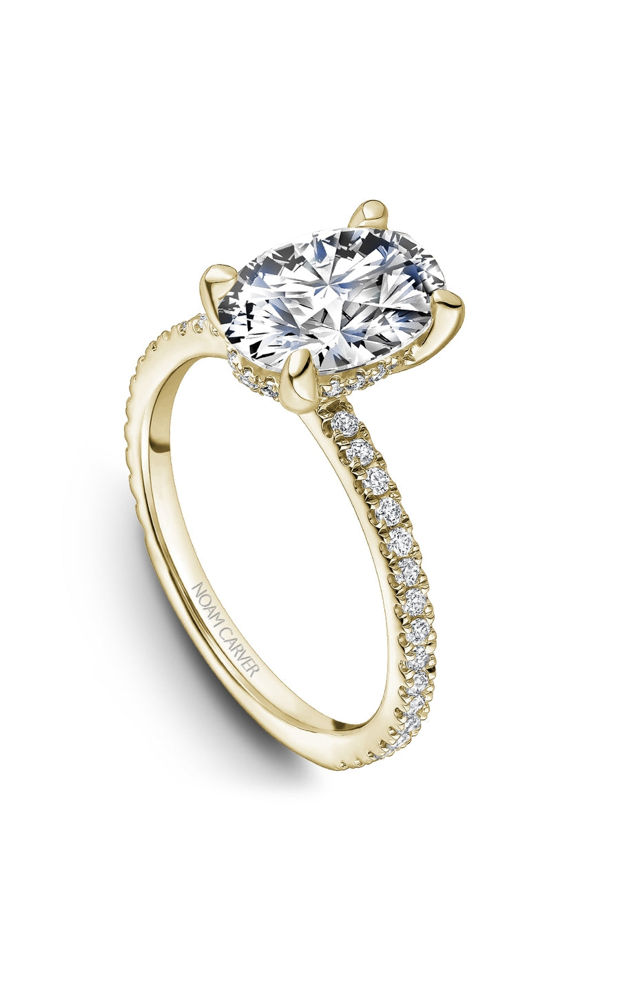 Noam Carver B372 02YA Bridal Engagement Ring - 14K White Gold Diamond Wedding Band for Women - Perfect for Proposals, Anniversaries & Romantic Occasions