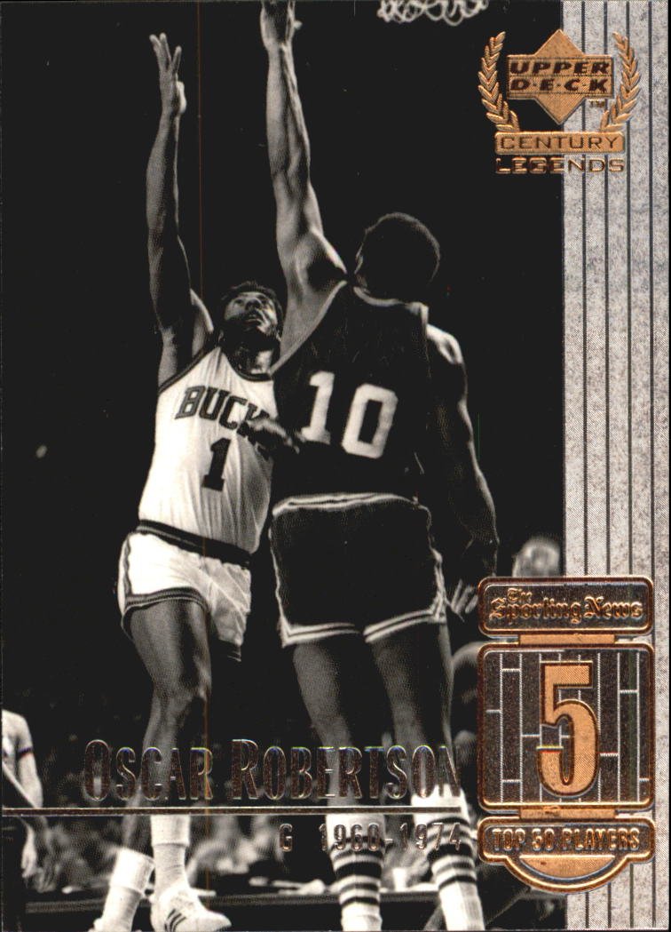 1999 Upper Deck Century Legends Basketball #5 Oscar Robertson Milwaukee Bucks Card - Rare Collectible for NBA Fans & Sports Memorabilia Enthusiasts - Perfect for Display, Trading, and Investment