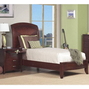 Modus Furniture Solid Wood Nightstand with 3 Drawers - Brighton Collection in Cinnamon Finish | Bedroom Side Table for Storage and Decor