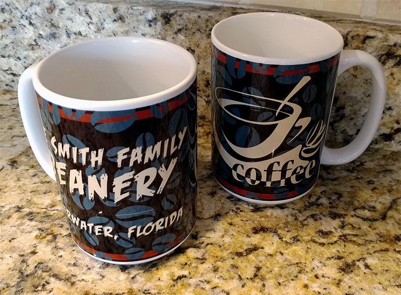 Personalized 15 oz Coffee Mug - Custom Name & Beanery Theme Design - Perfect for Gifts, Office Use & Home Decor