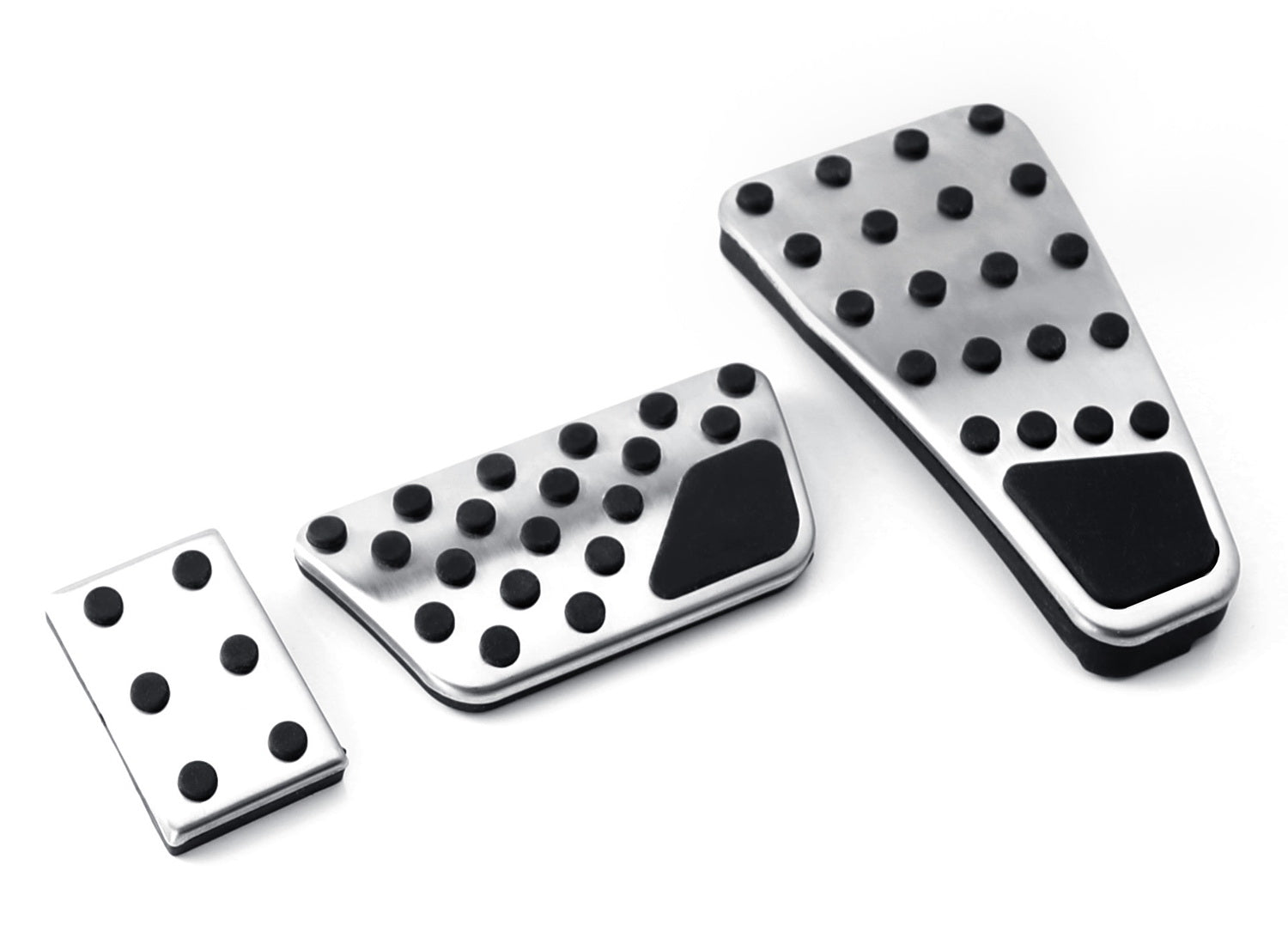 3-Piece Silver Track Design Foot Pedal Cover for 2009-2018 Gen4 Dodge RAM 1500/2500/3500 - Heavy Duty Protection & Style Upgrade for Off-Road & Daily Driving