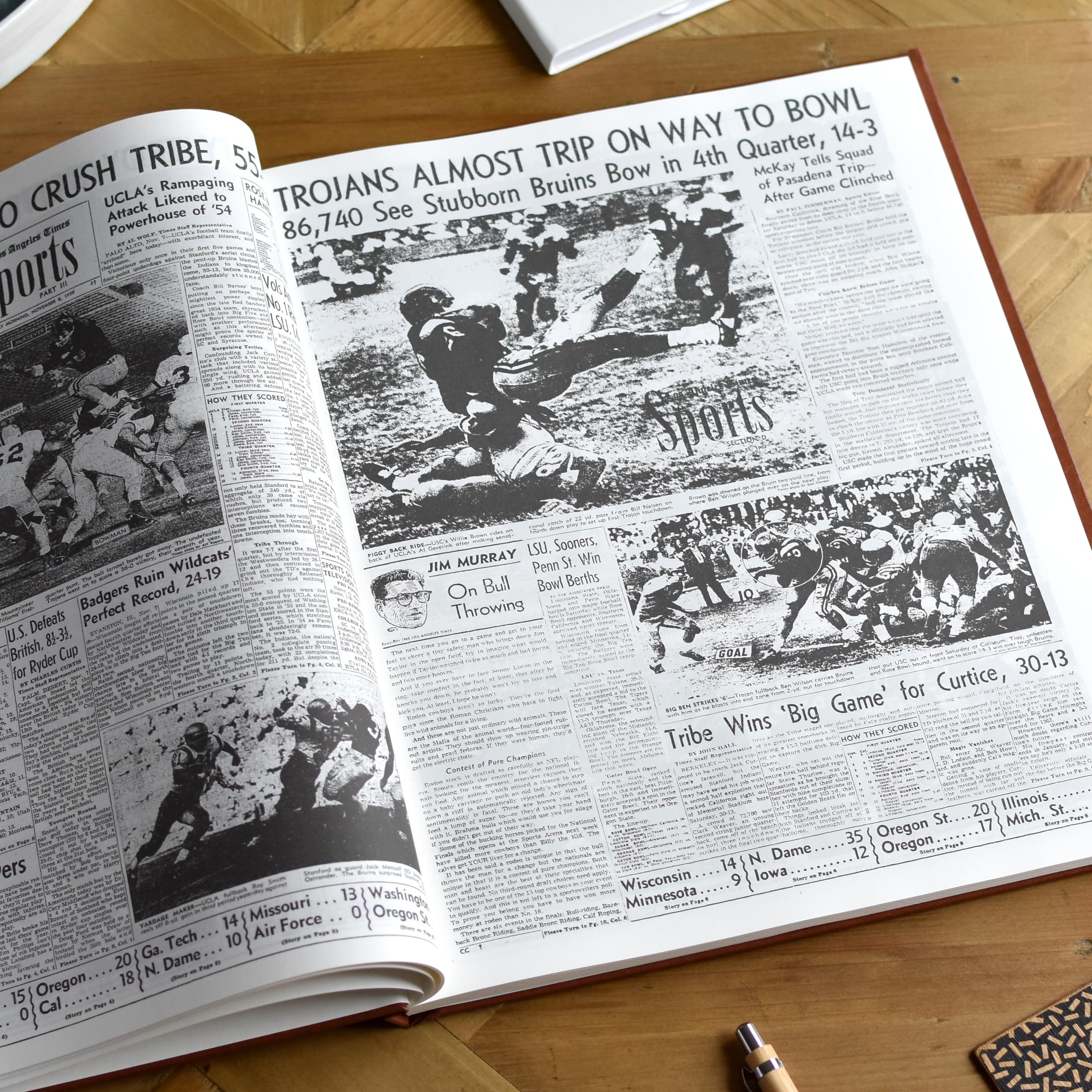 Personalized College Football Newspaper History Book - A3 Large Deluxe Hardcover | Custom Gift for Football Fans, Alumni & Students | Perfect for Graduation, Game Day & Memorabilia Collection